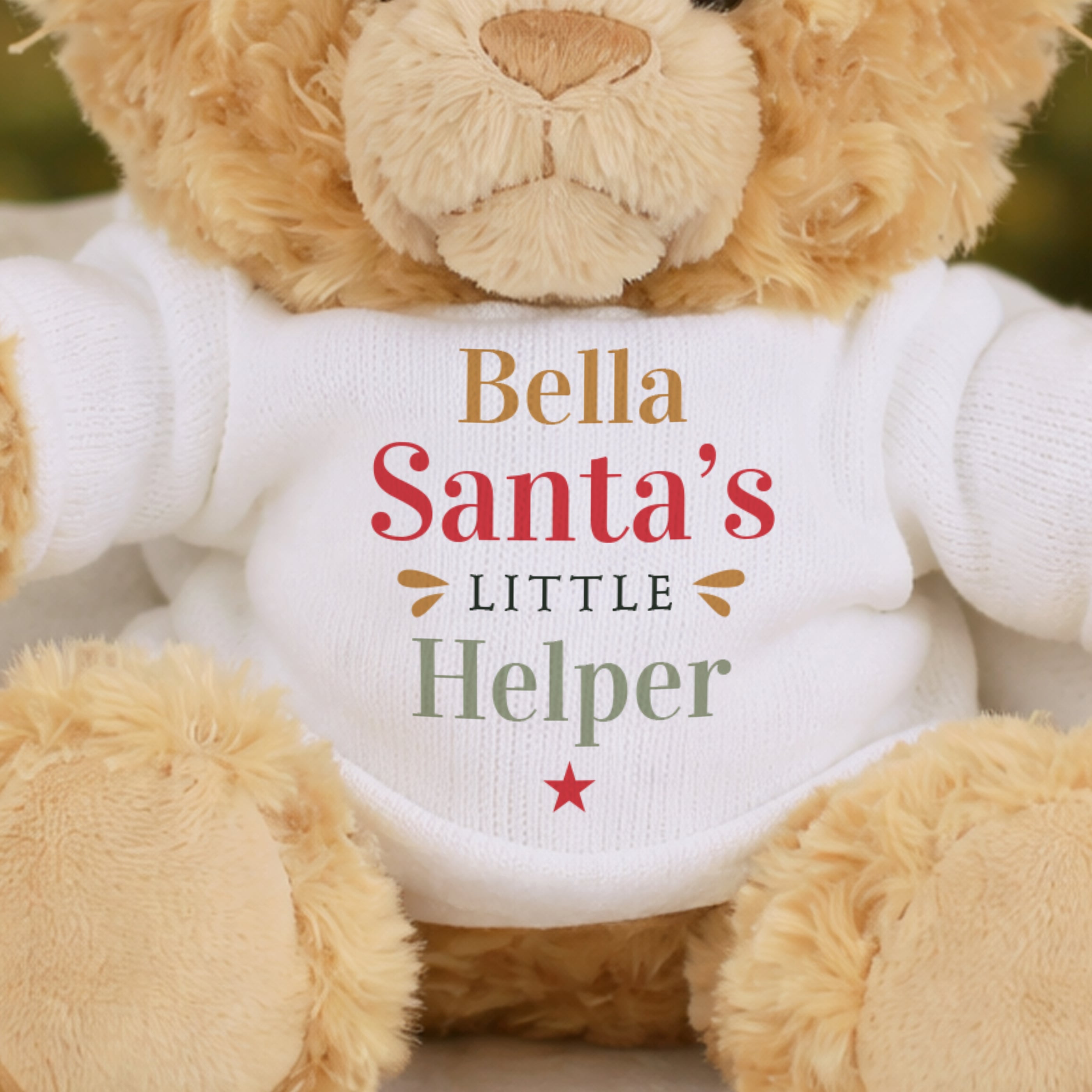 Personalised Santa's Little Helper Teddy Bear