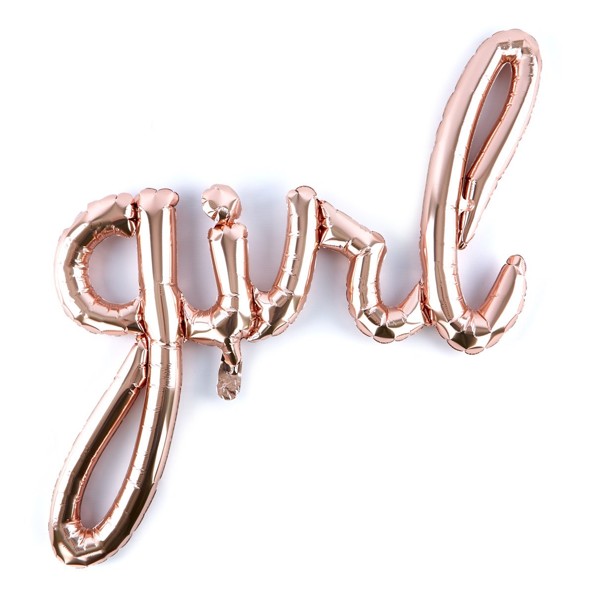 26-Inch Rose Gold Script Balloon - Girl 