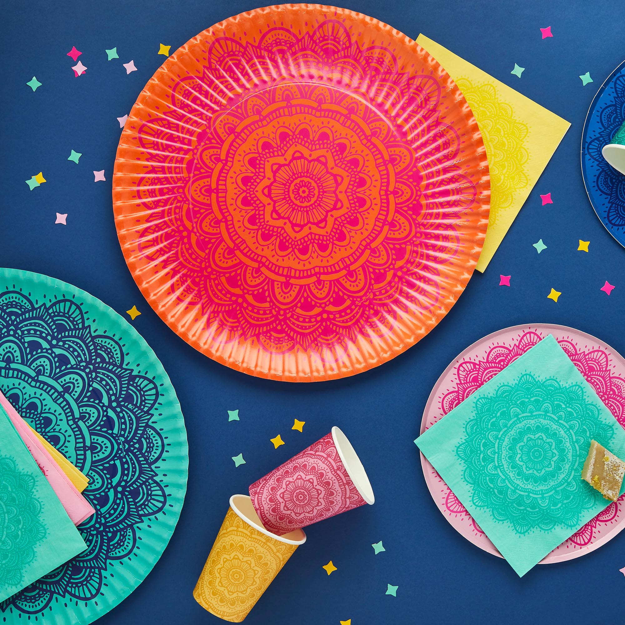 Mandala Large Paper Platter - Pack of 2