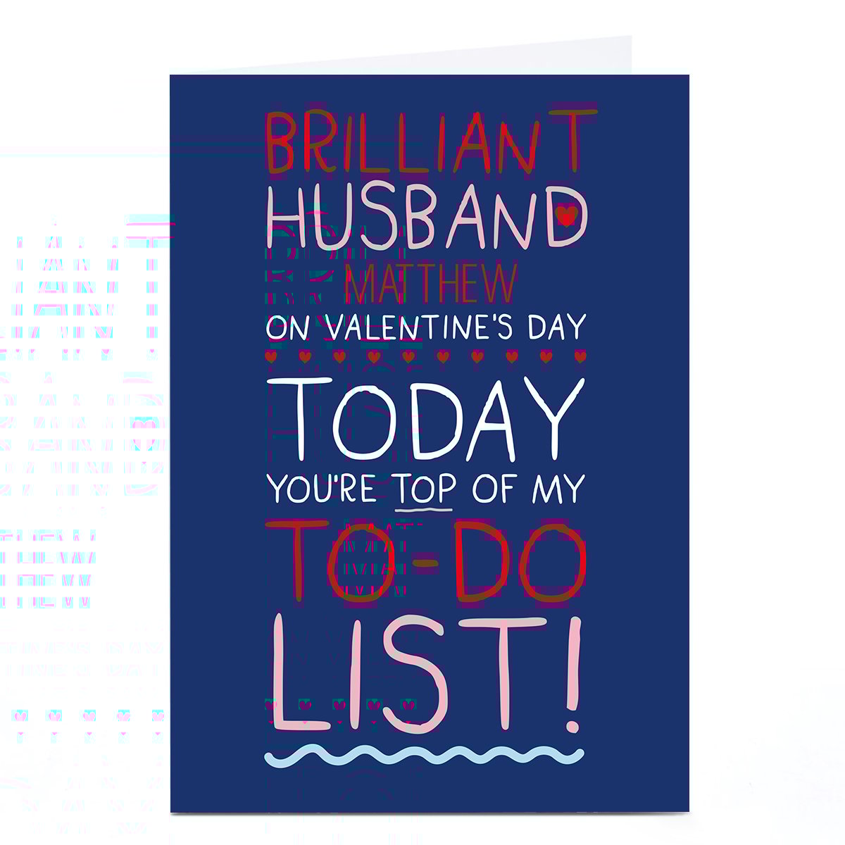 Personalised Shout! Valentine's Day Card - Husband To Do List