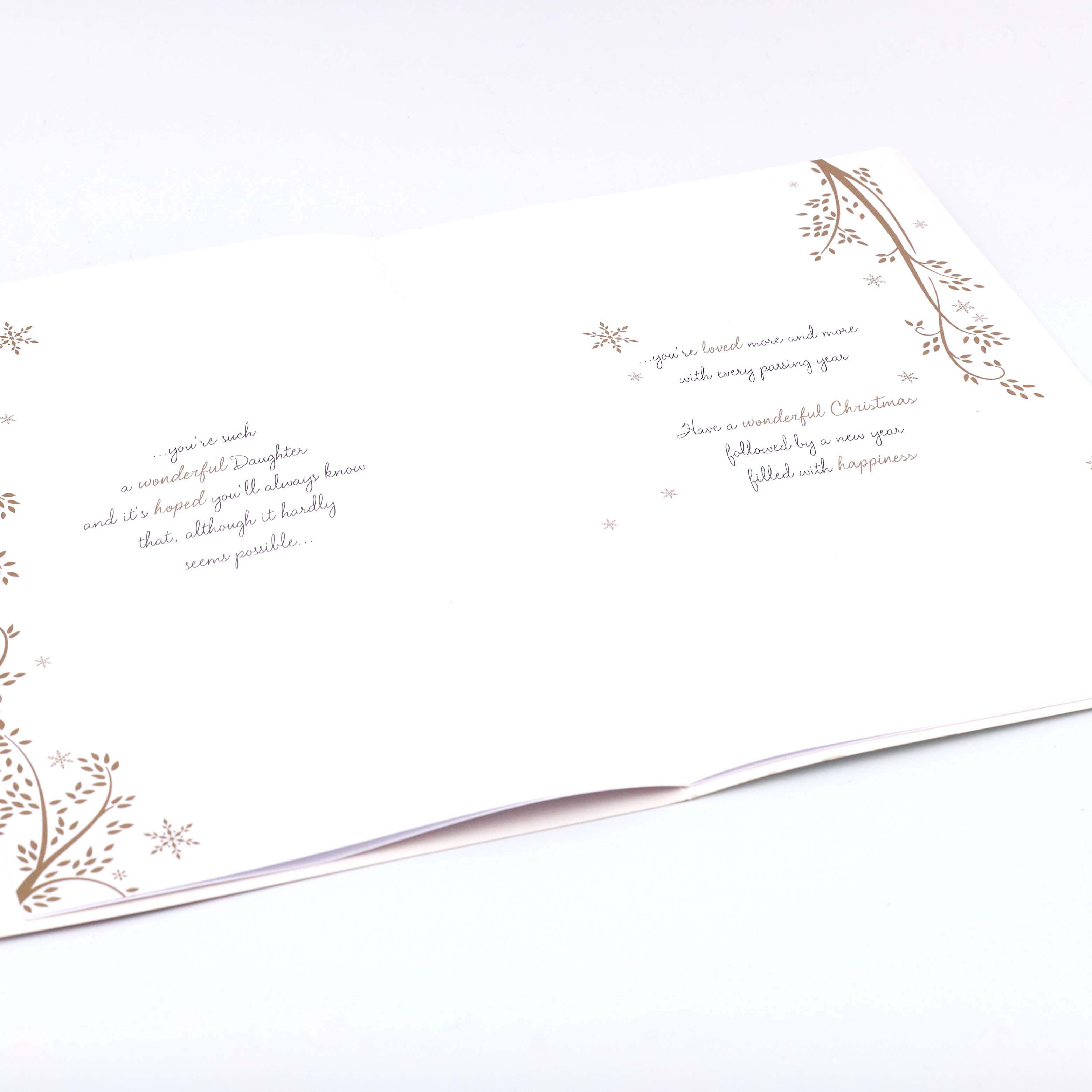 Christmas Card - Wonderful Daughter, Christmas Verse