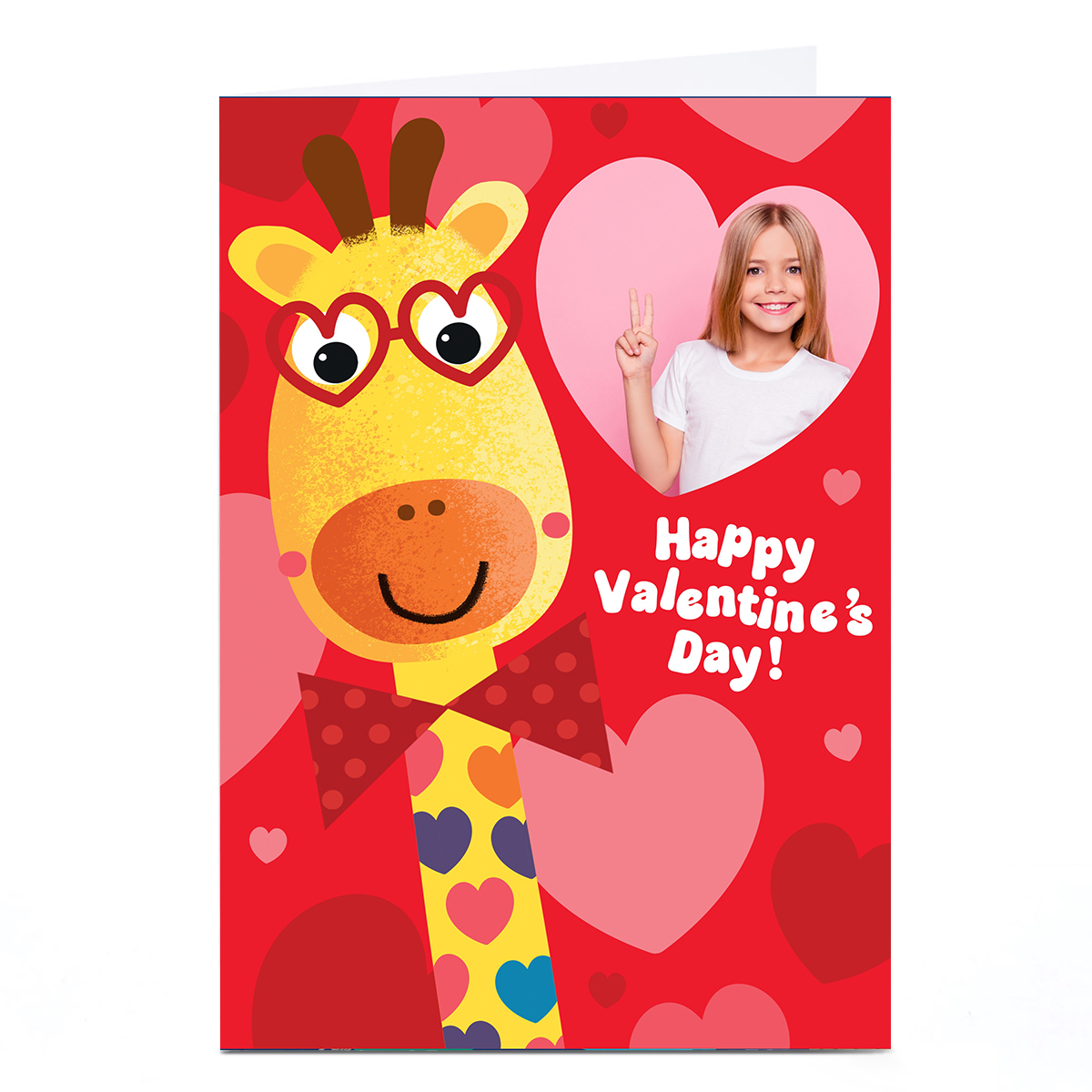 Photo Valentine's Day Card - Giraffe, For Kids