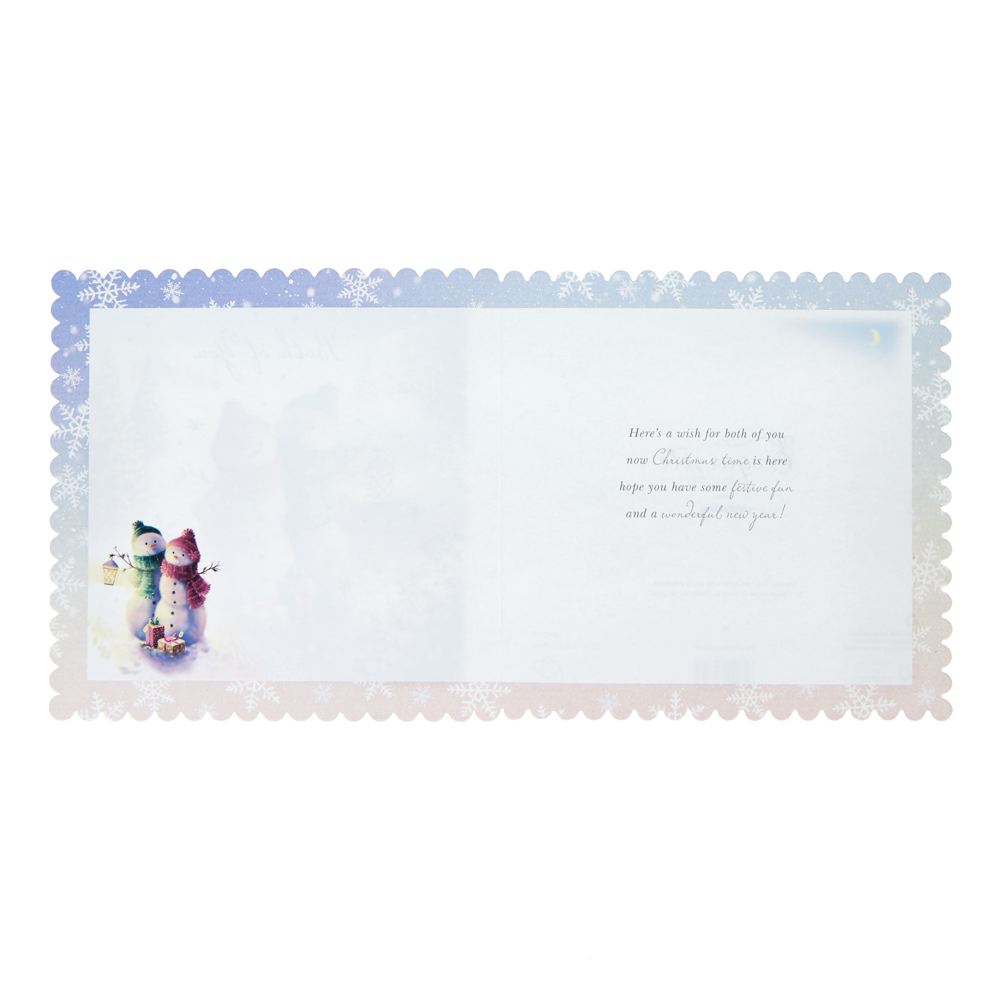 Exquisite Both of You Snowmen Christmas Card