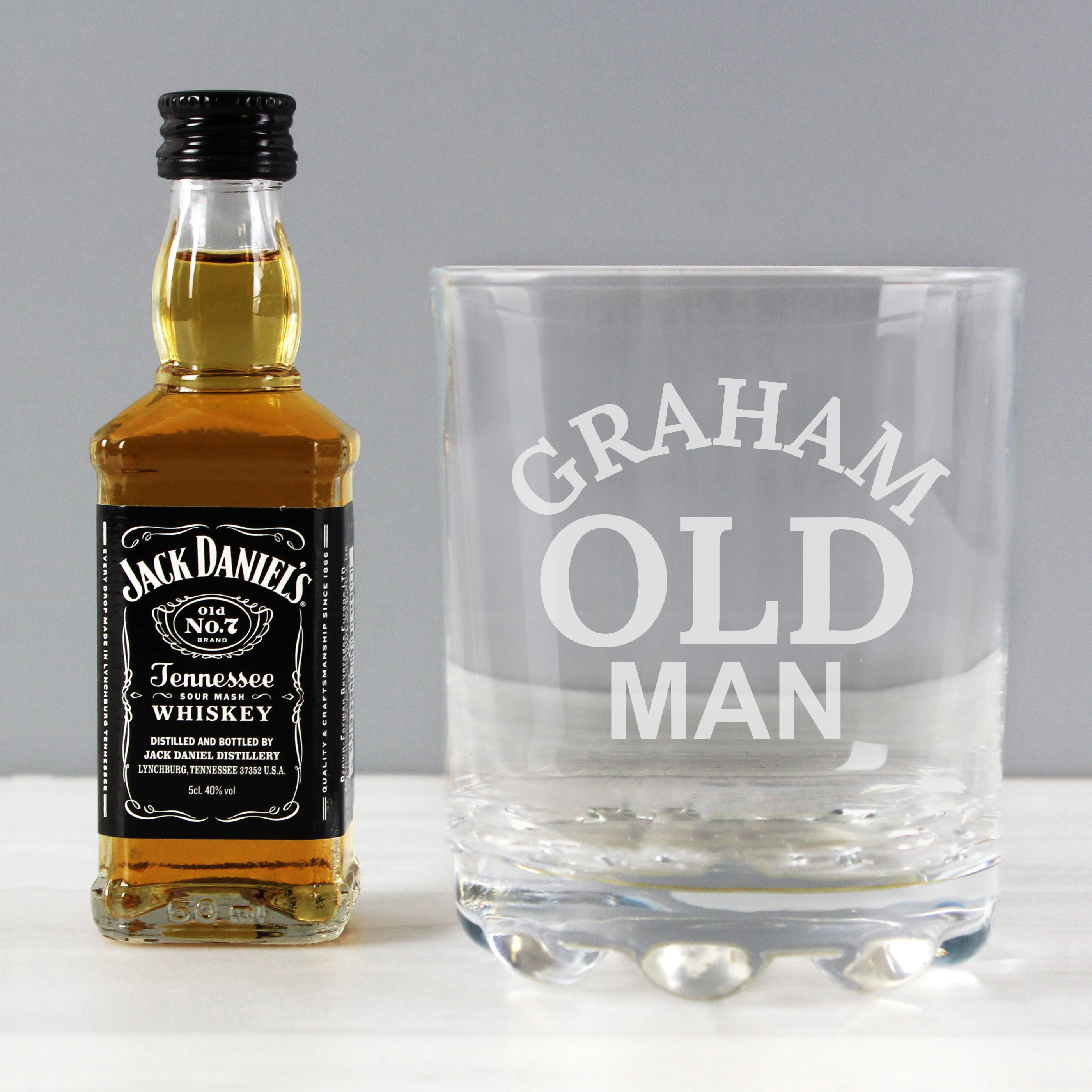 Personalised Old Man Jack Daniels Whisky Gift Set