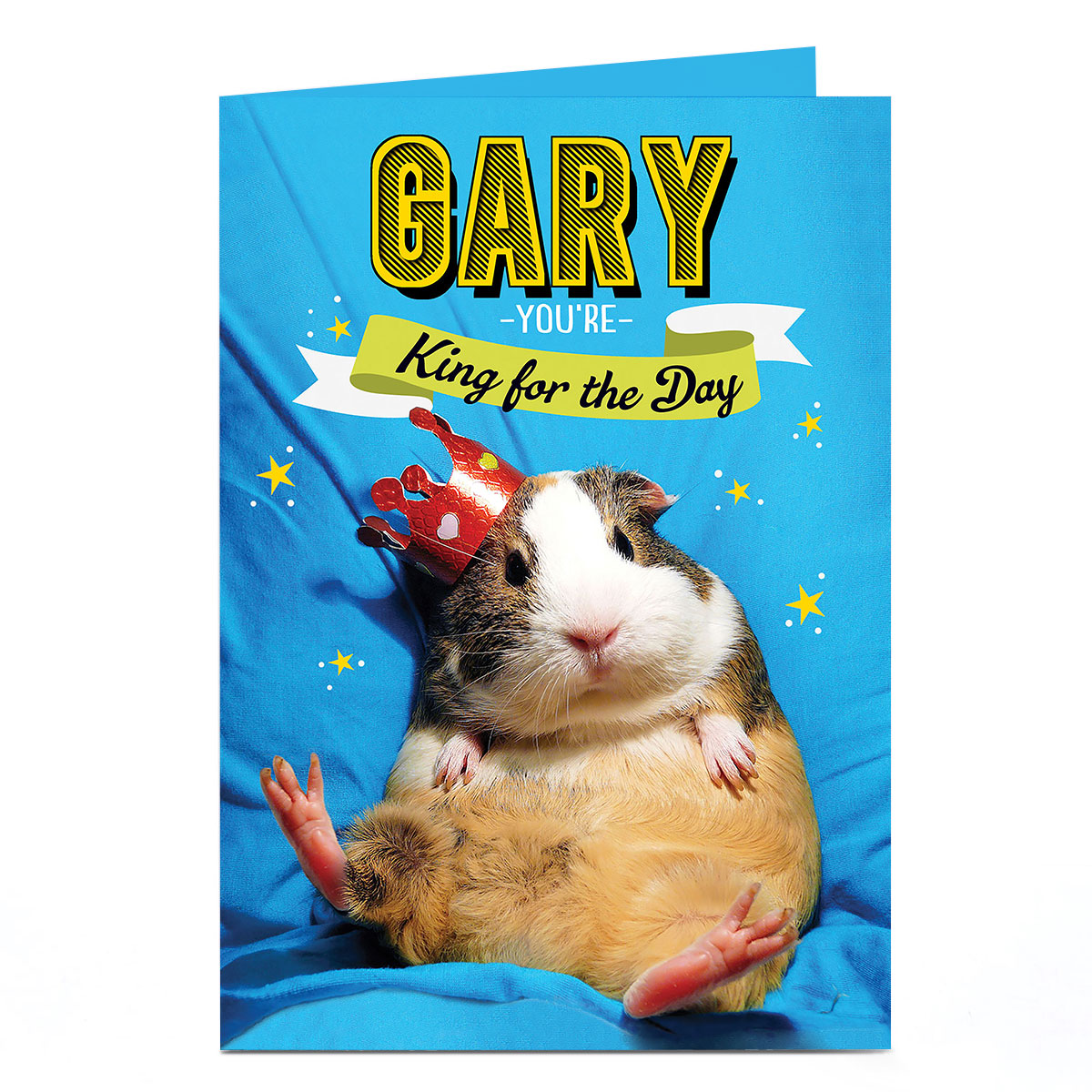 Personalised Birthday Card - Guinea Pig King