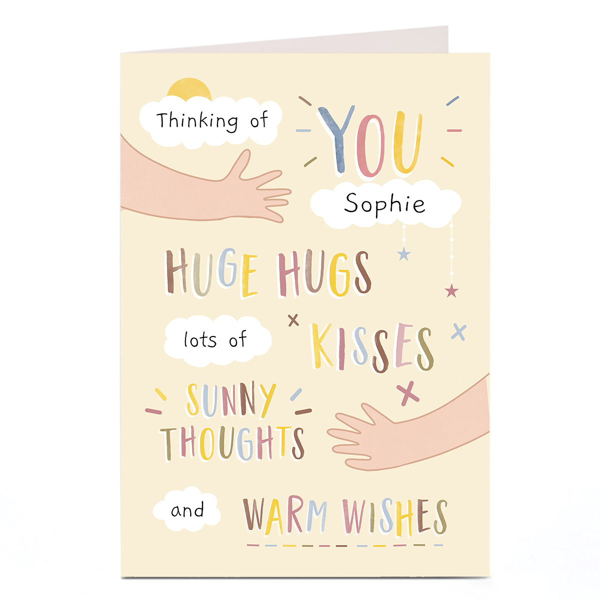 Personalised Thinking Of You Card - Huge Hugs