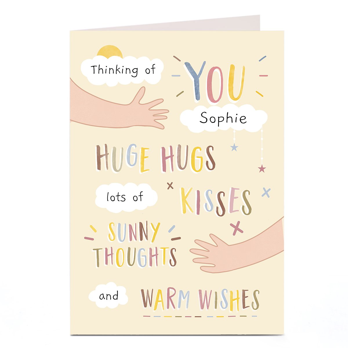 Personalised Thinking Of You Card - Huge Hugs