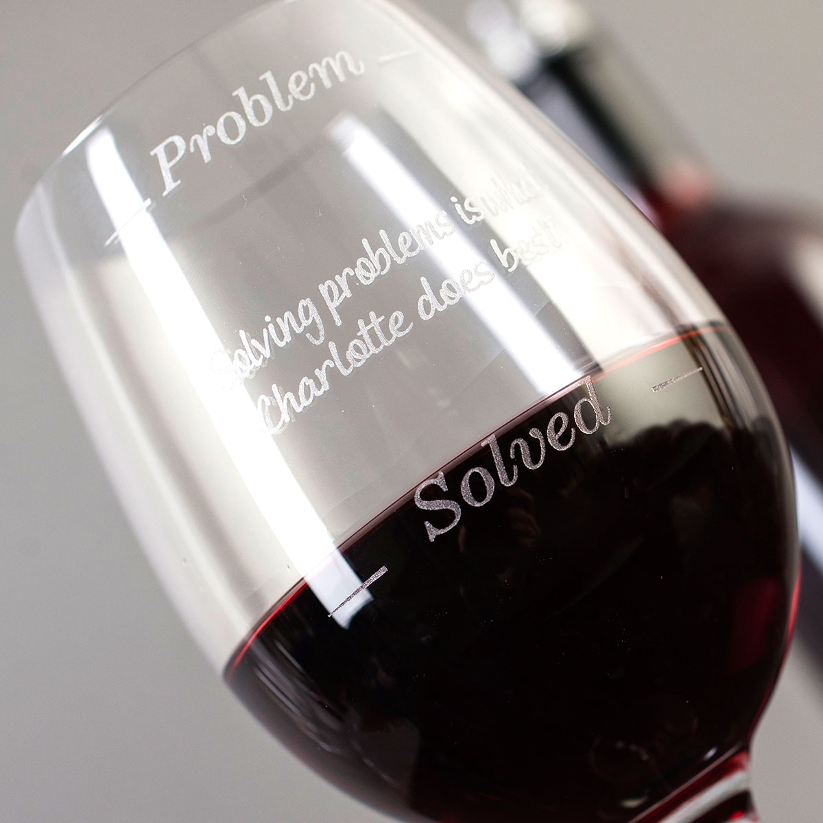 Personalised Wine Glass - Problem Solved