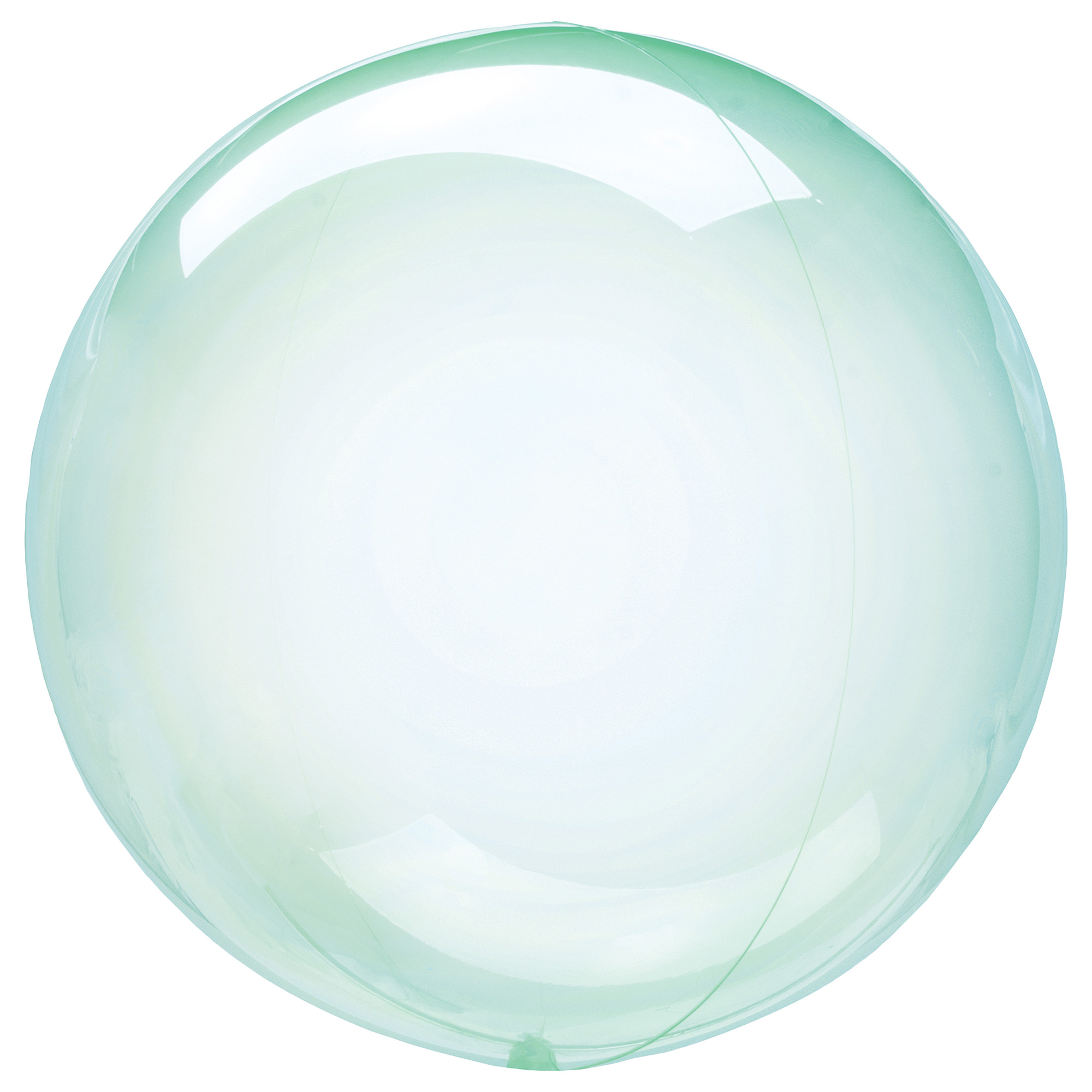 12-Inch Clear Green Orb-Shaped Helium Balloon