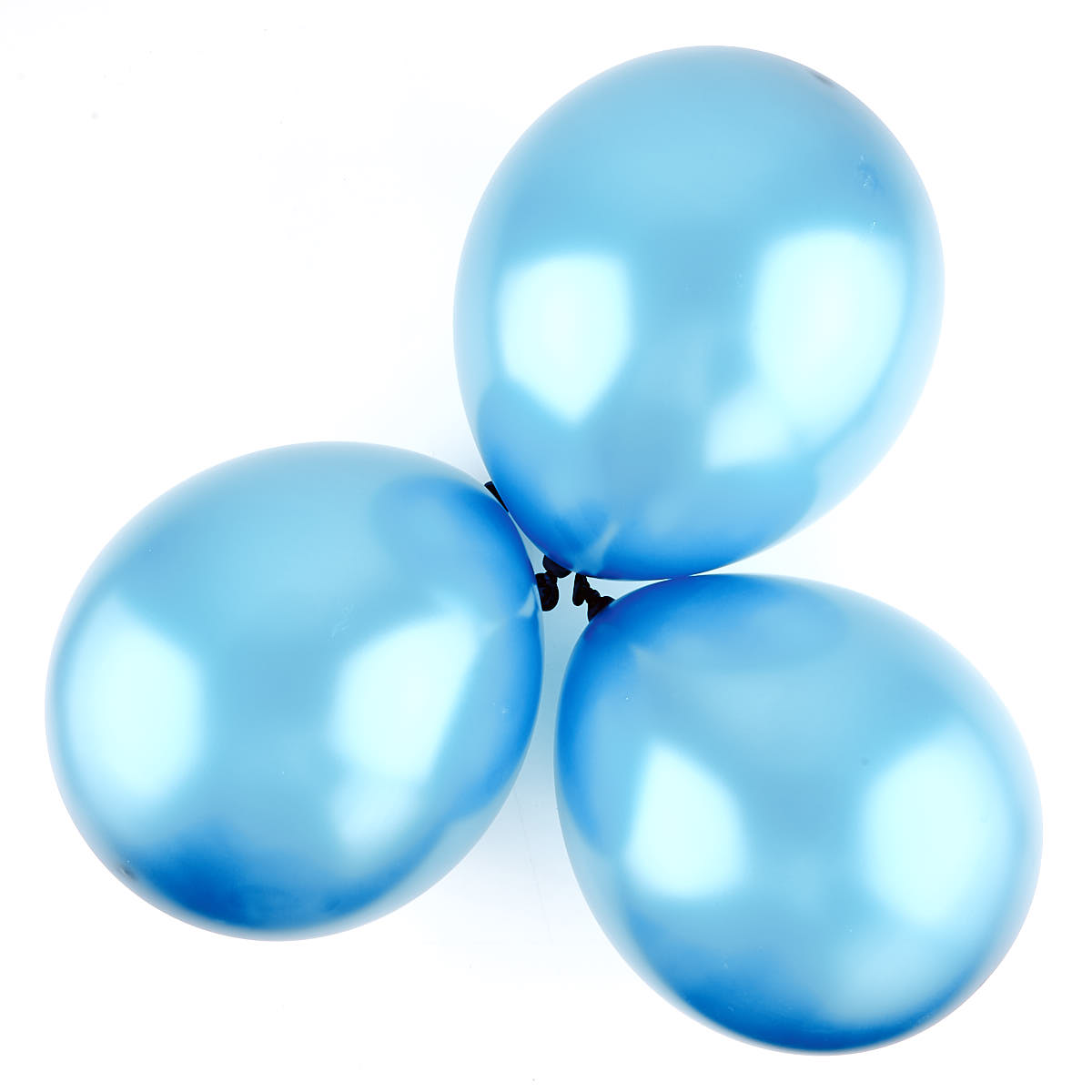 Metallic Pale Blue Air-fill Latex Balloons - Pack Of 6