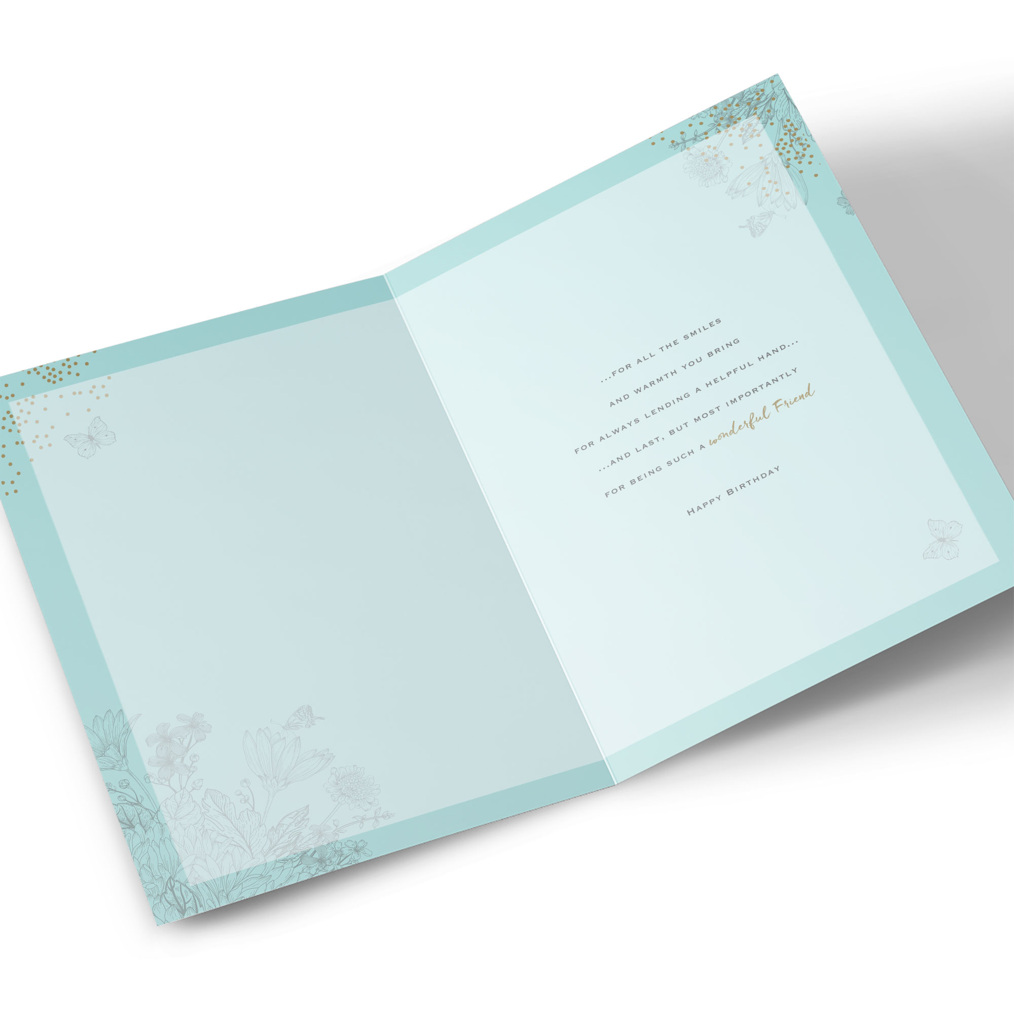 Birthday Card - Lovely Friend Turquoise