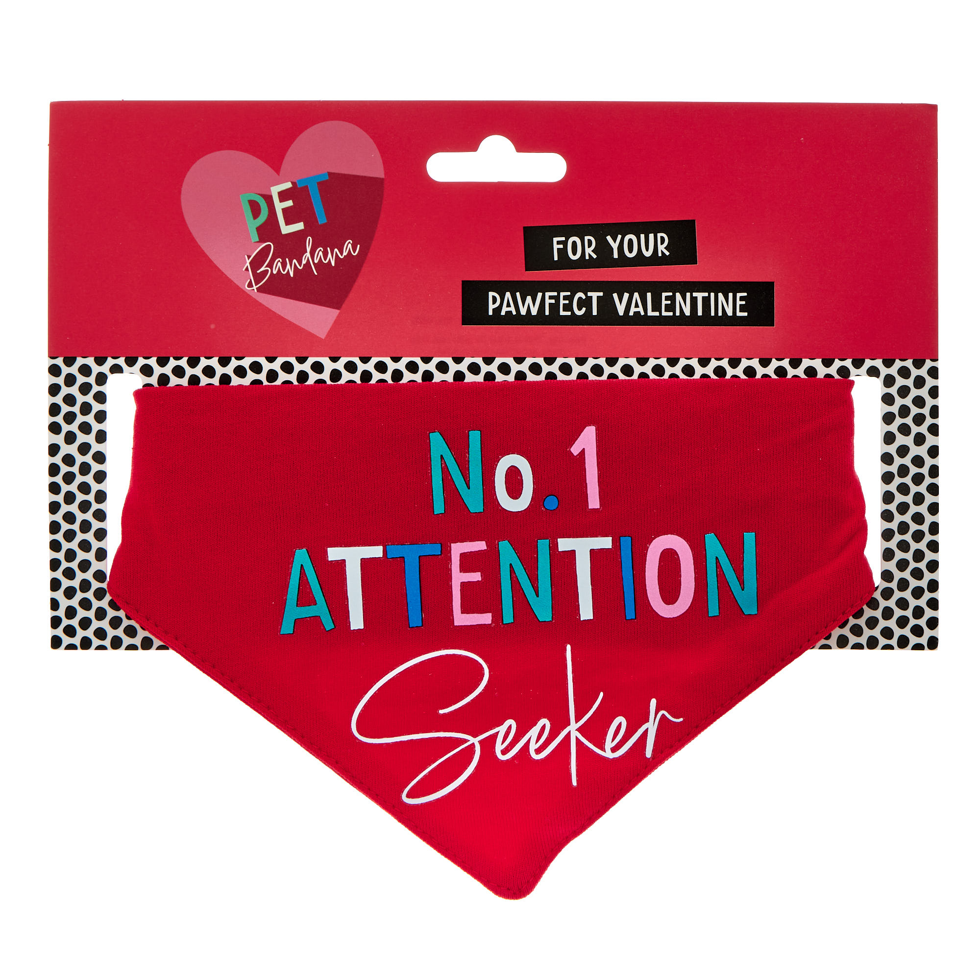 No 1 Attention Seeker Valentine's Pet Bandana - Large