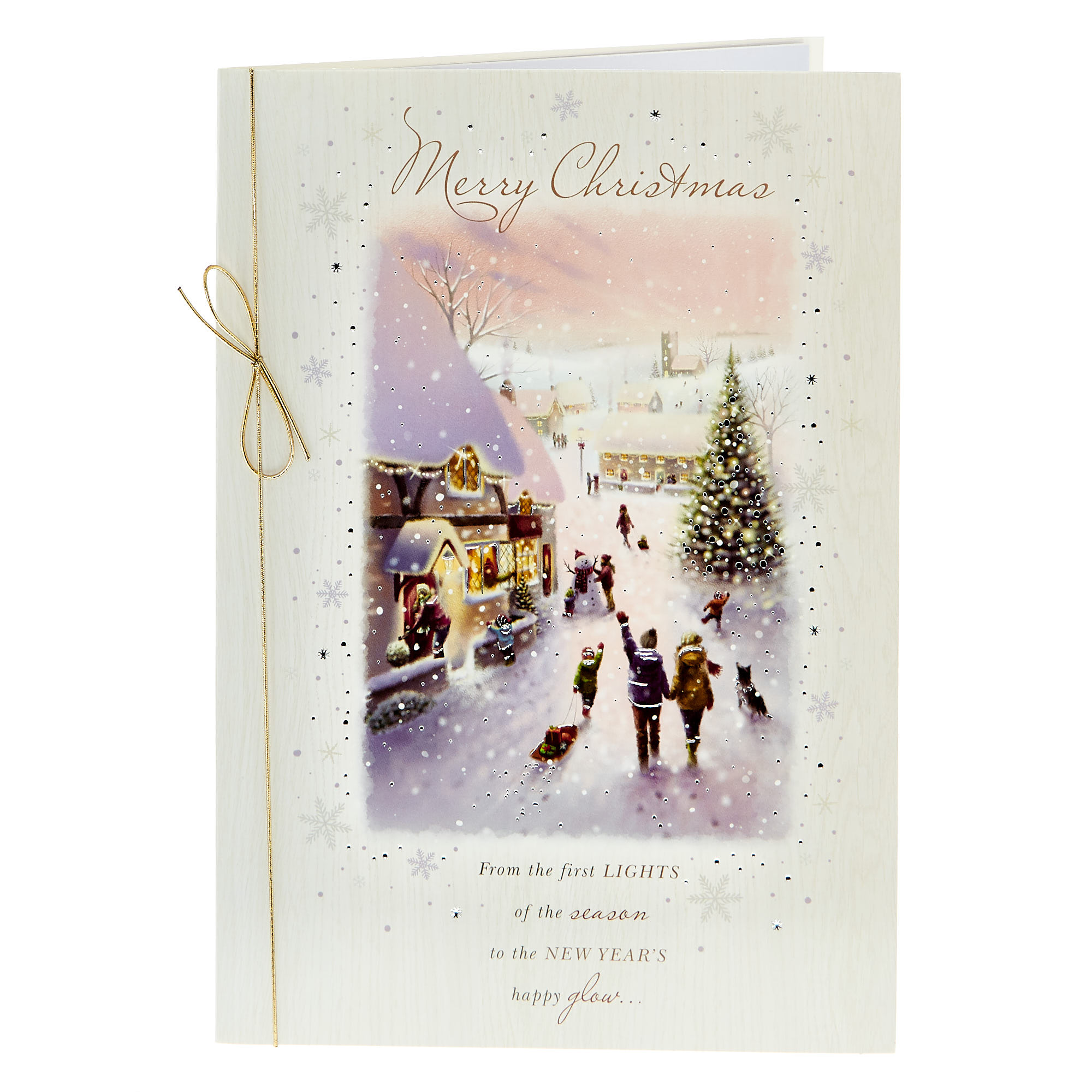 Christmas Card - Any Recipient Snowy Village Scene