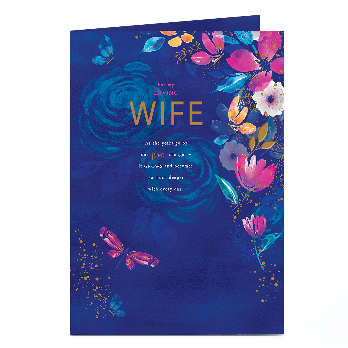 Anniversary Card - Love Grows With Every Day, Wife