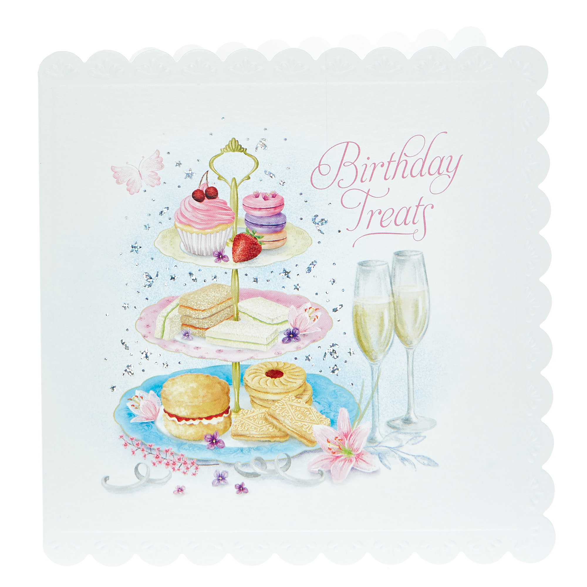 Birthday Card - Afternoon Tea & Champagne