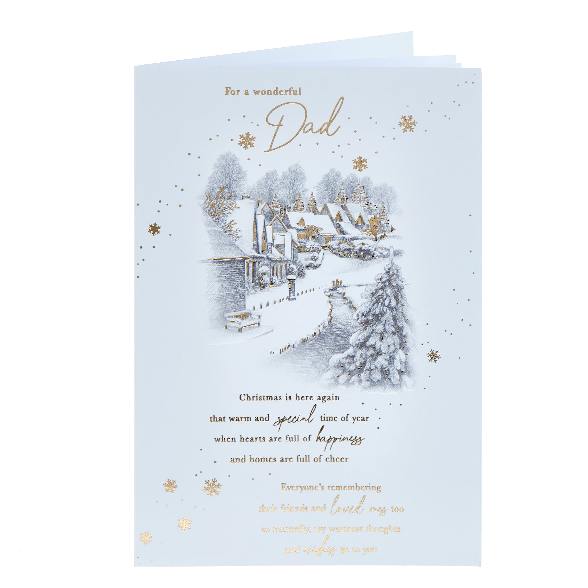 Dad Black & White Scene Christmas Card