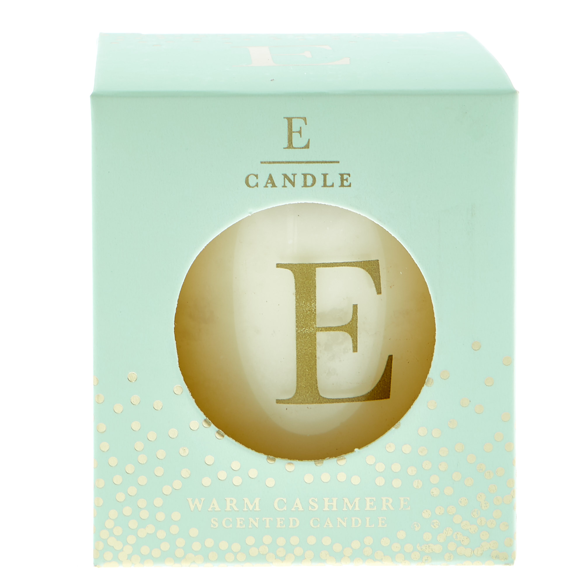 Letter E Warm Cashmere Scented Candle