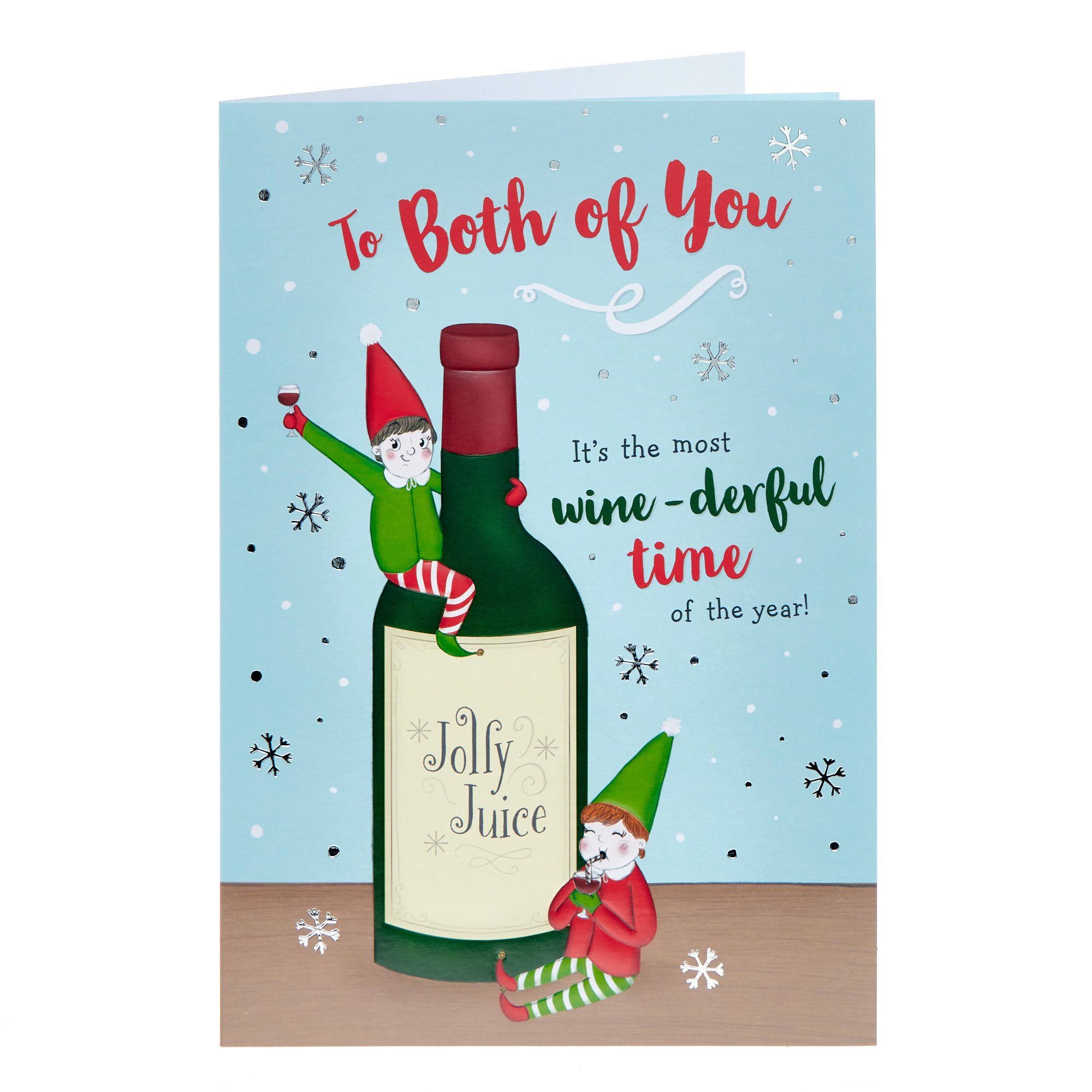 To Both Elf Jolly Juice Christmas Card