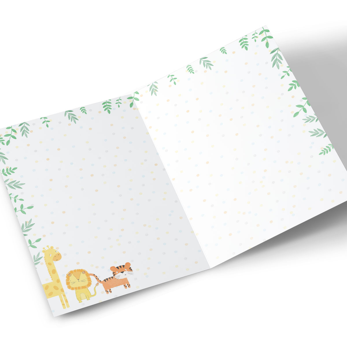 Photo New Baby Card - Jungle Animals Thank You