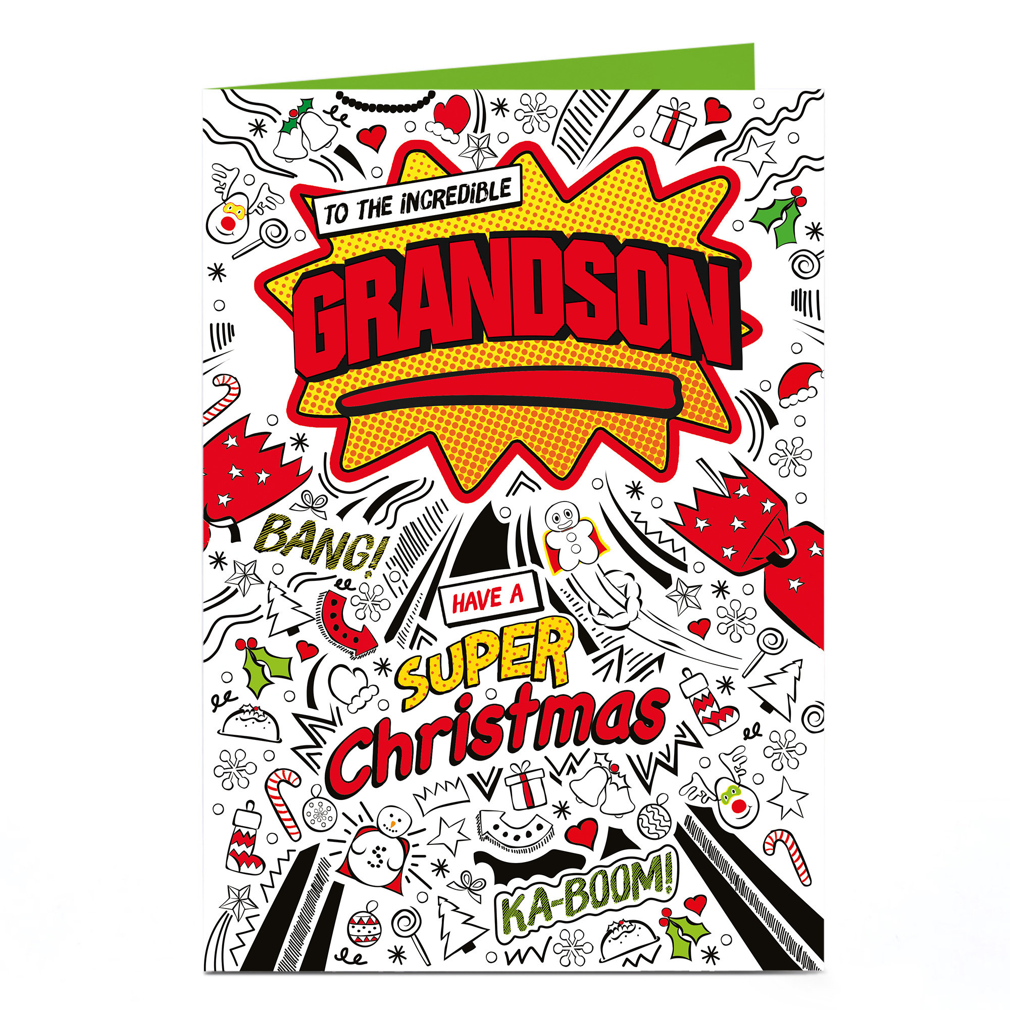 Christmas Personalised Card - SUPER Christmas Grandson