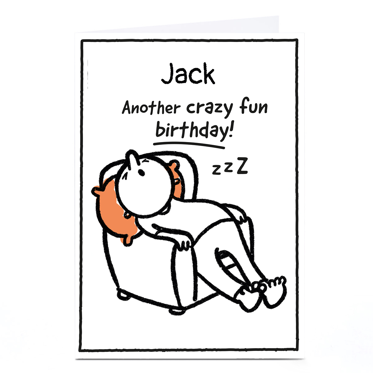 Personalised Scrawls Birthday Card - Crazy Fun