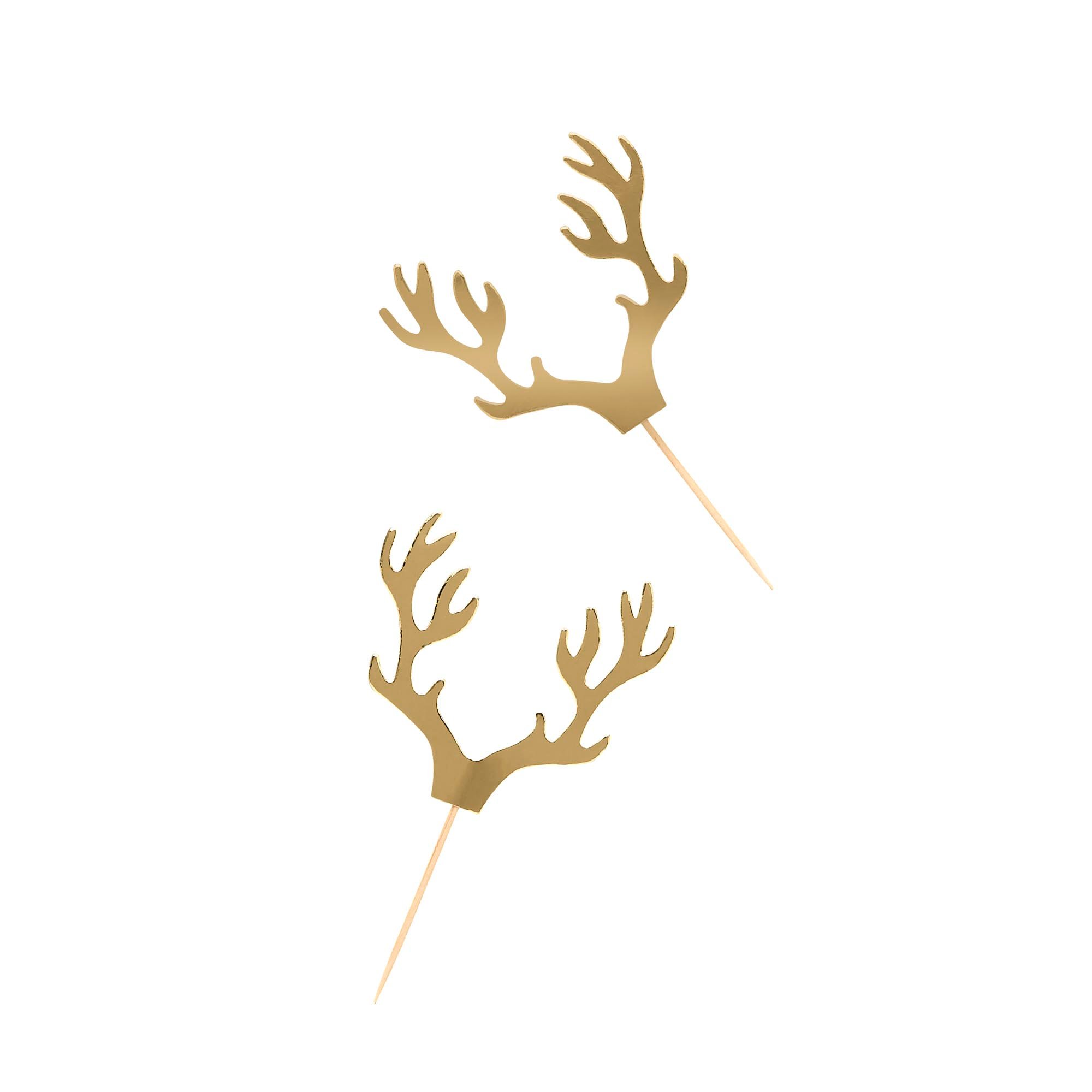 Antler Food Picks & Cups - Pack of 12