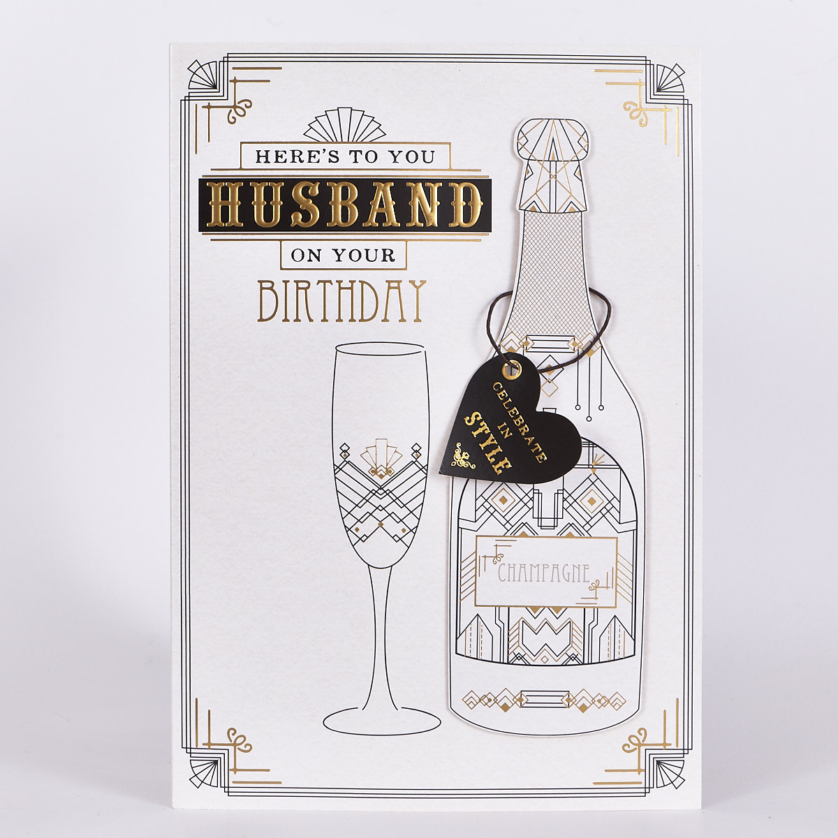 Signature Collection Birthday Card - Husband Champagne