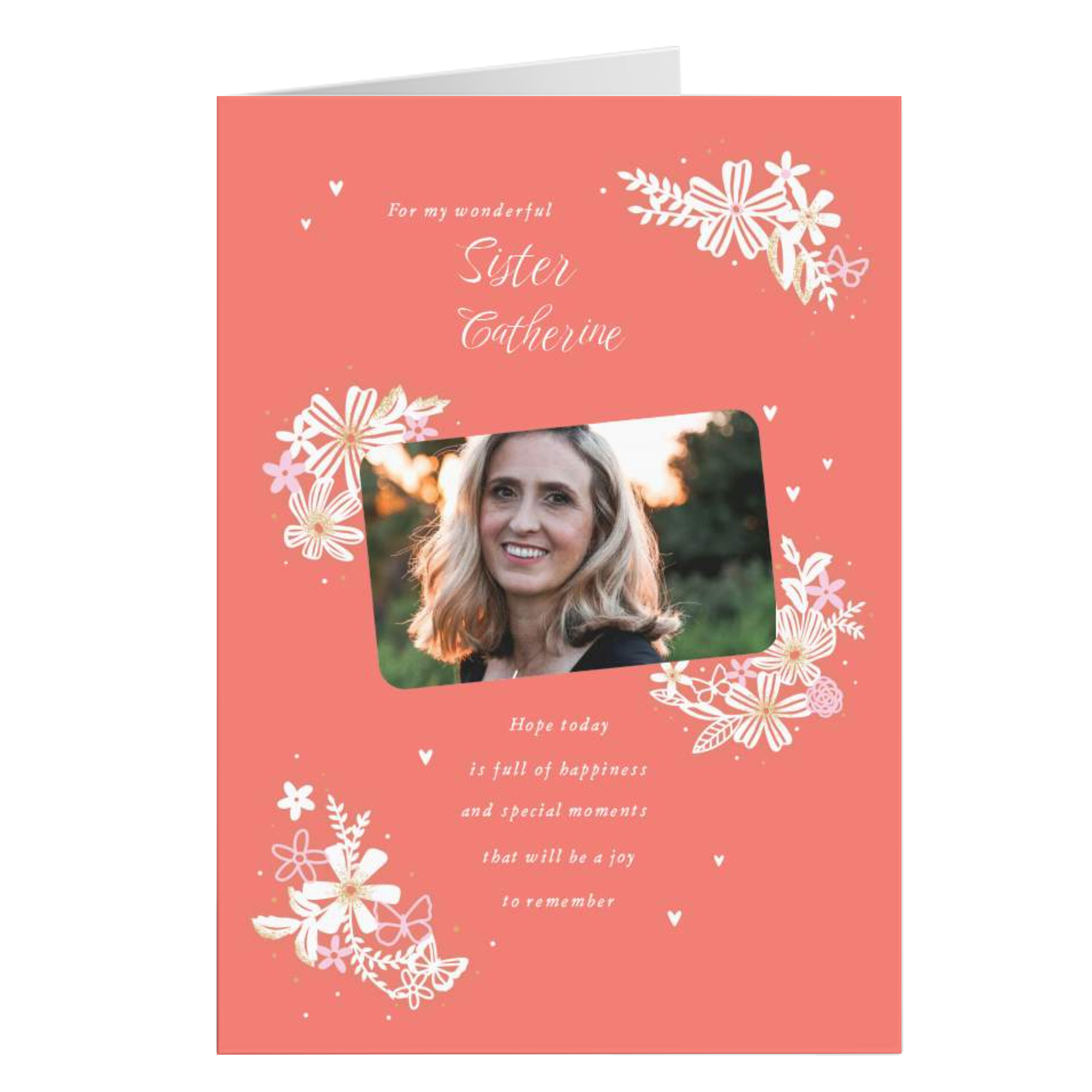 Personalised Birthday Card - For my wonderful Sister