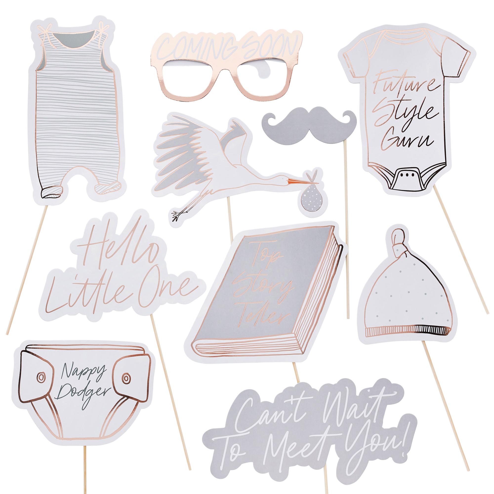 Hello Little One Photo Props - Pack of 10