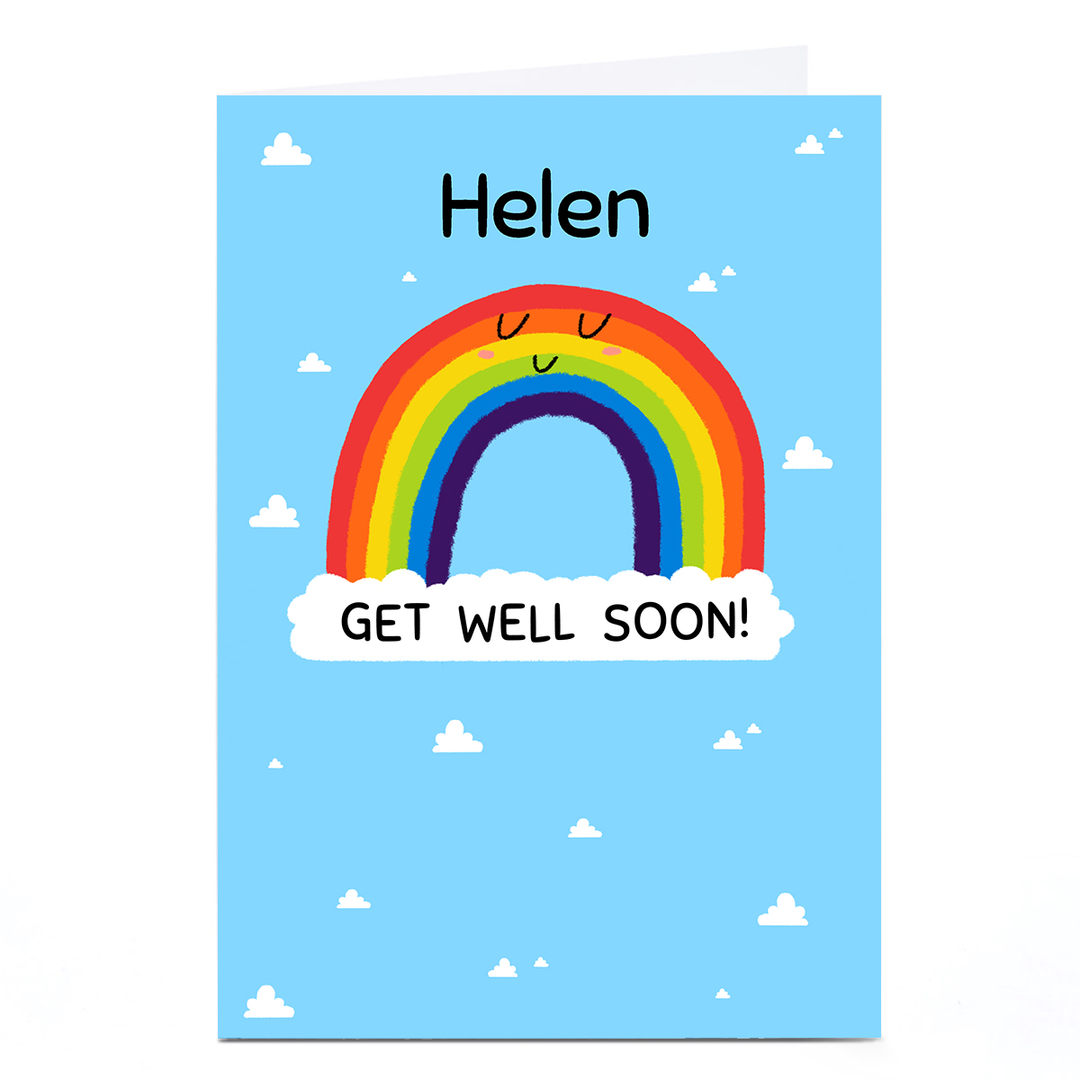 Personalised Hew Ma Card - Rainbow Get Well