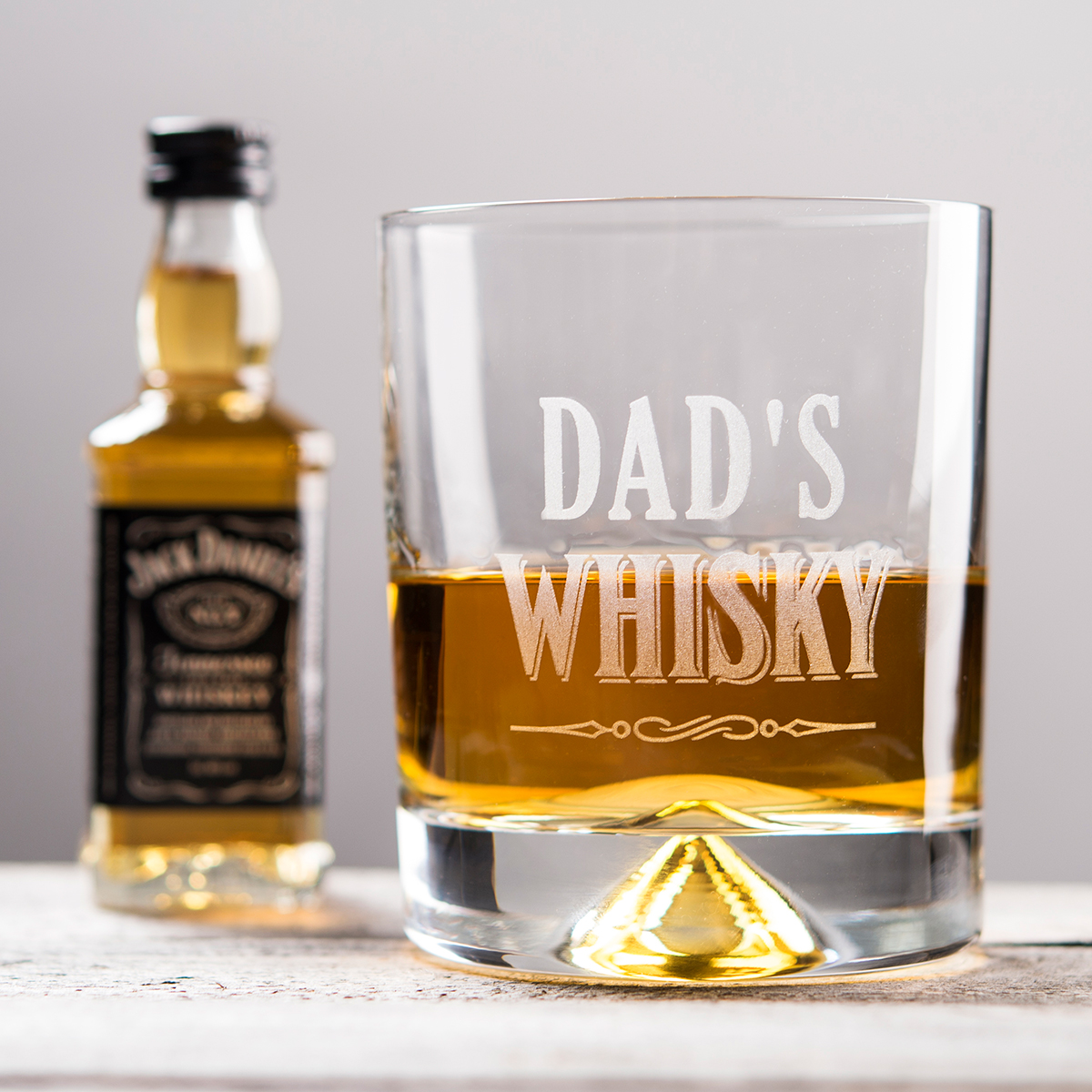 Personalised Whisky Tumbler & Jack Daniel's Miniature - Whisky