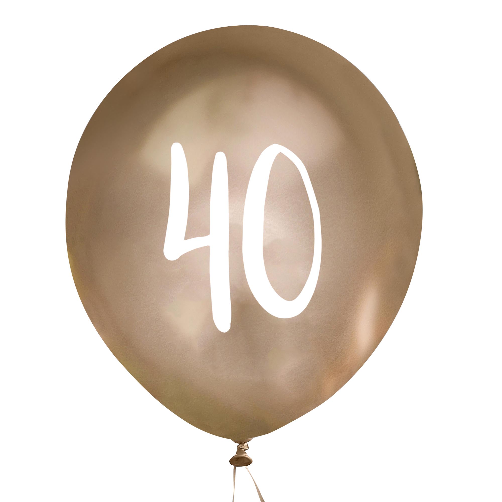 Metallic Gold Number Latex Balloons - Pack of 5 (Milestone Ages)