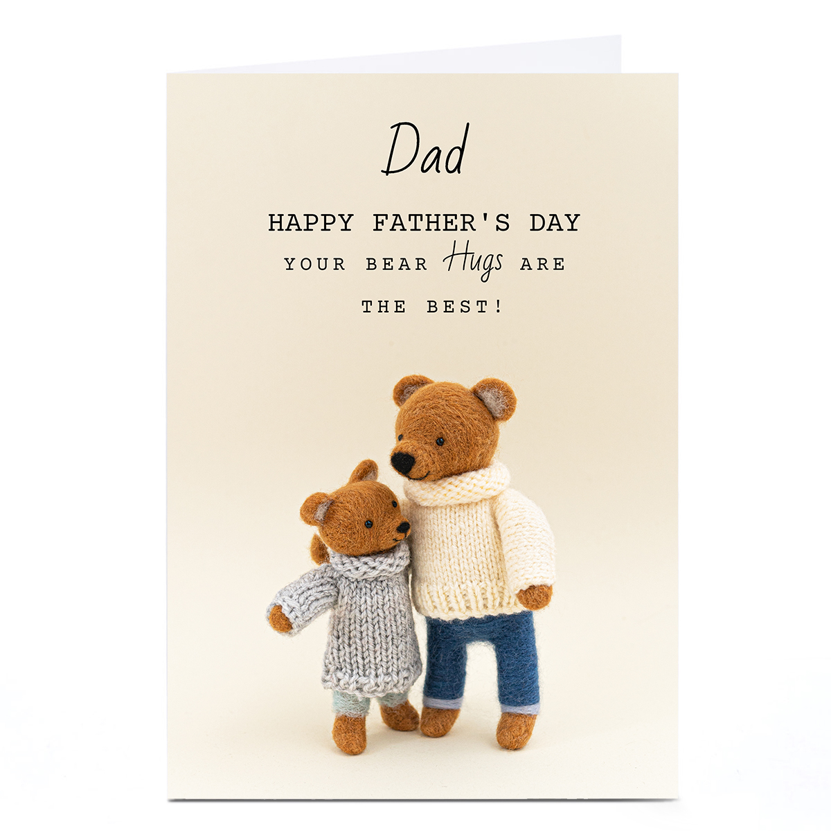 Personalised Lemon & Sugar Father's Day Card - Your Bear Hugs Are The Best