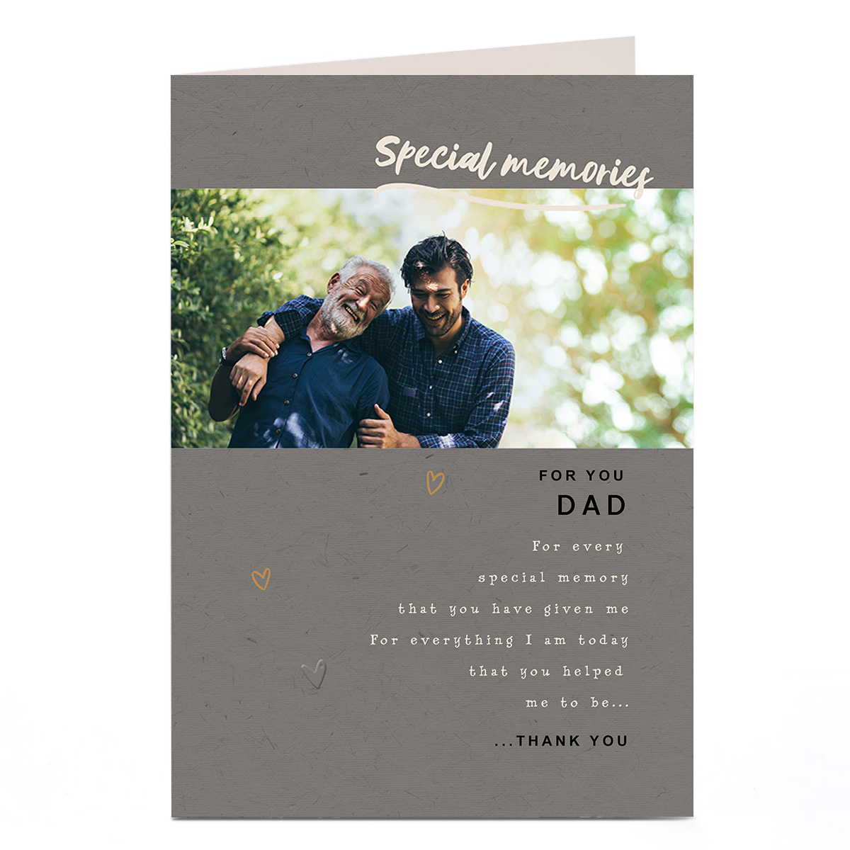 Photo Father's Day Card - Special Memories Poem