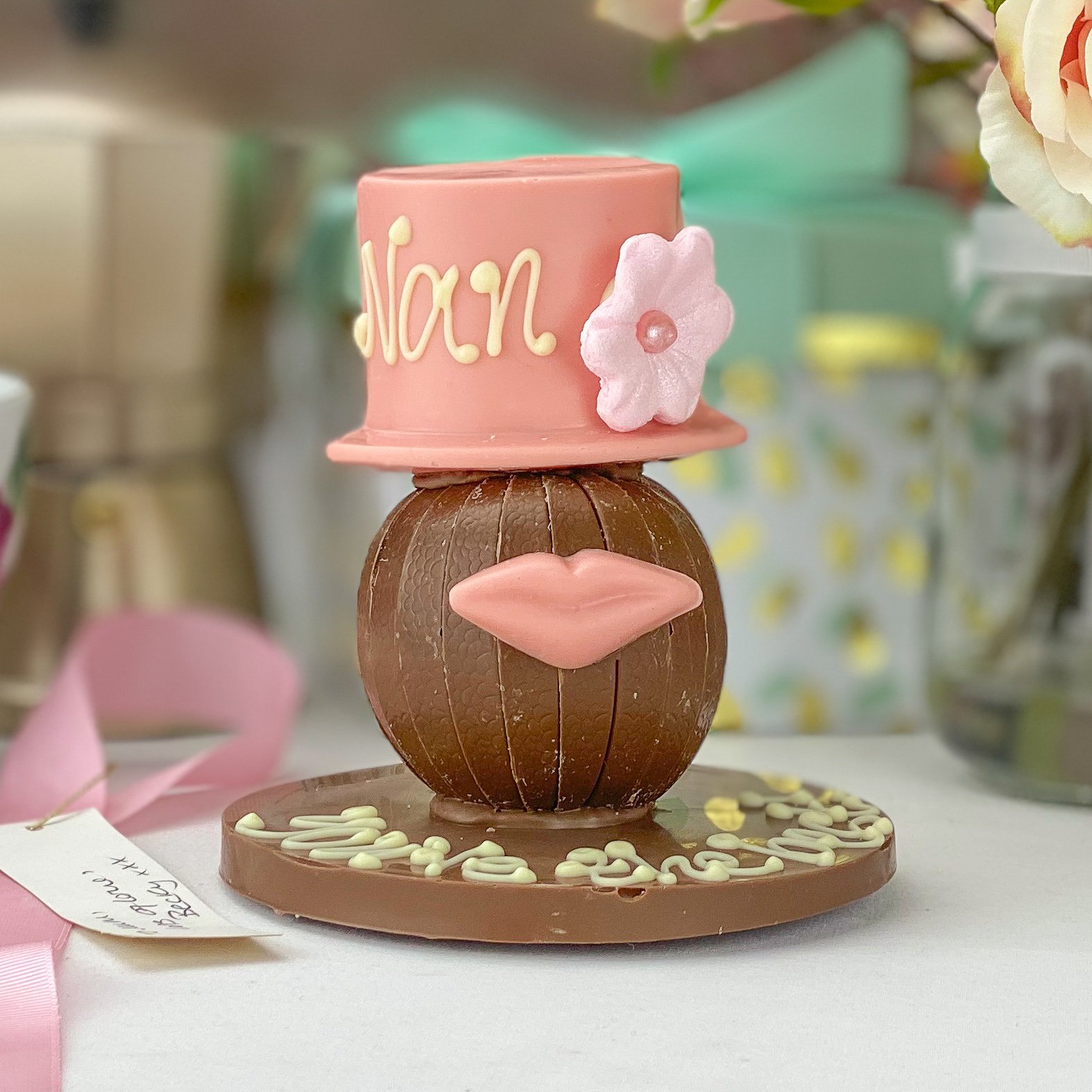 Personalised Terry's Chocolate Orange Pink Hat & Lips