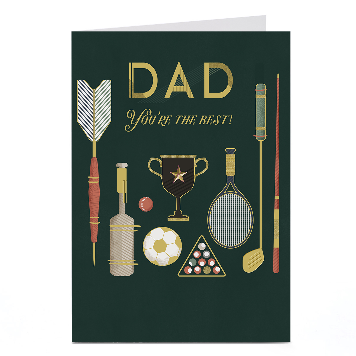 Birthday Card - Classic Sports Equipment, Dad