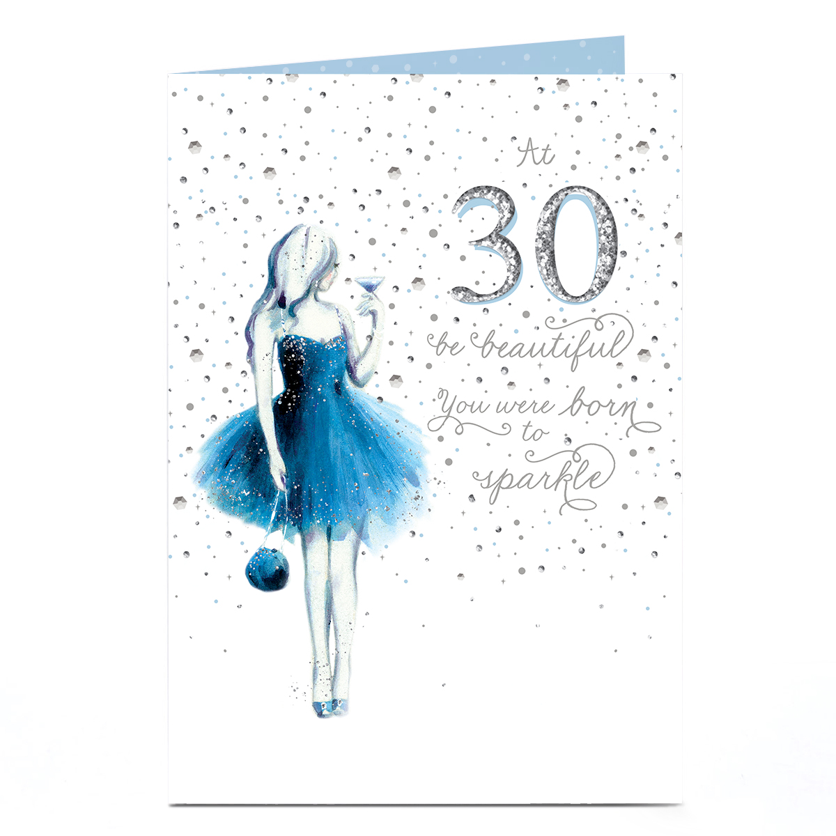 30th Birthday Card - Born to Sparkle