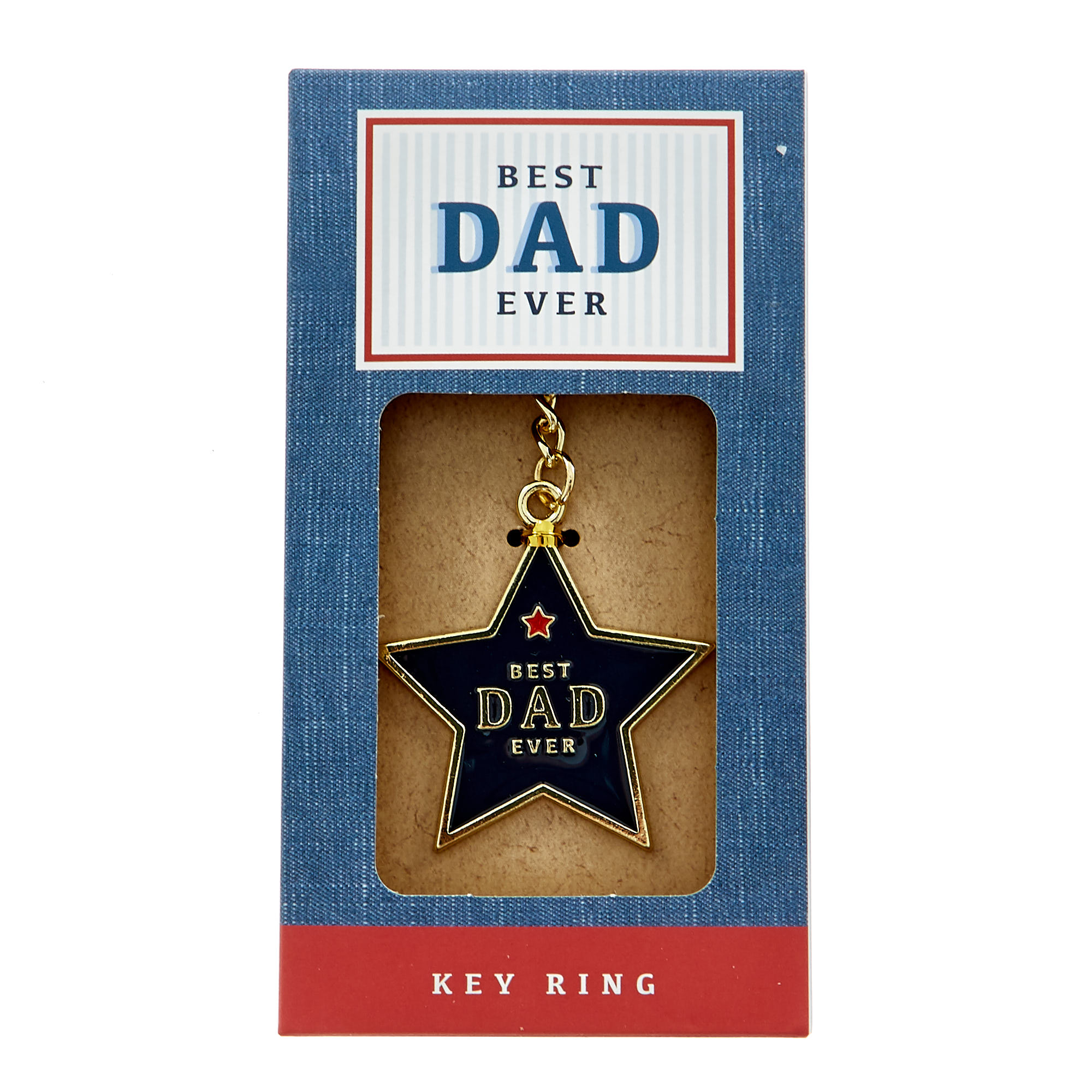 Best Dad Ever Star Keyring