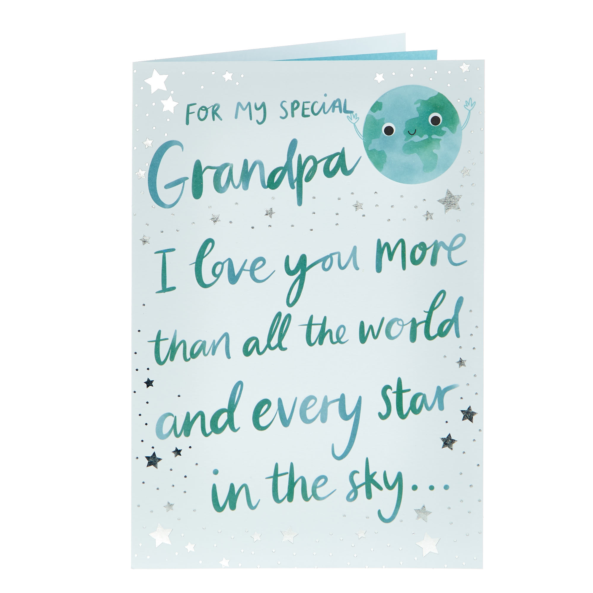 Grandpa I Love You More Than All The World Birthday Card