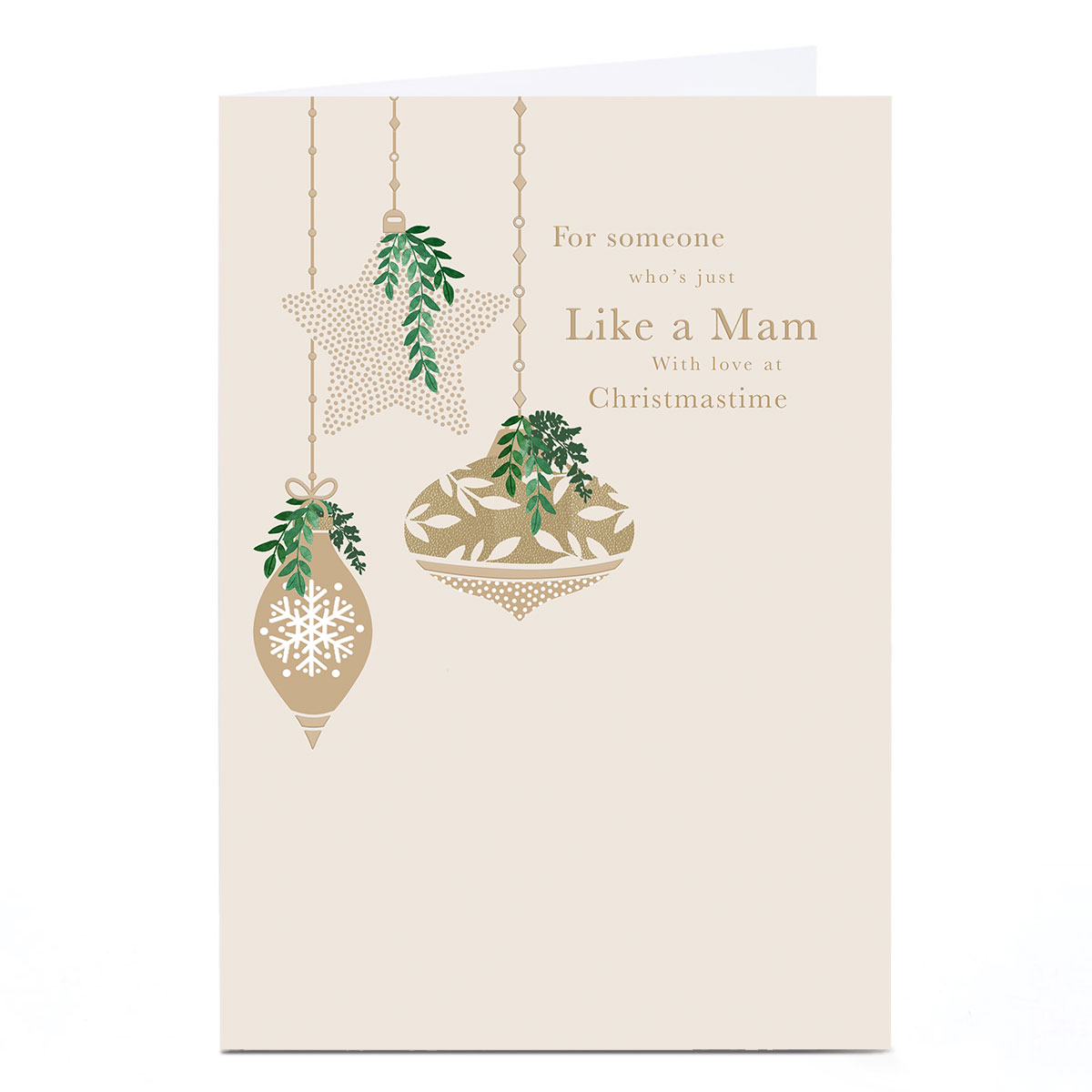 Personalised Christmas Card - For Someone Who's Just Like A Mam