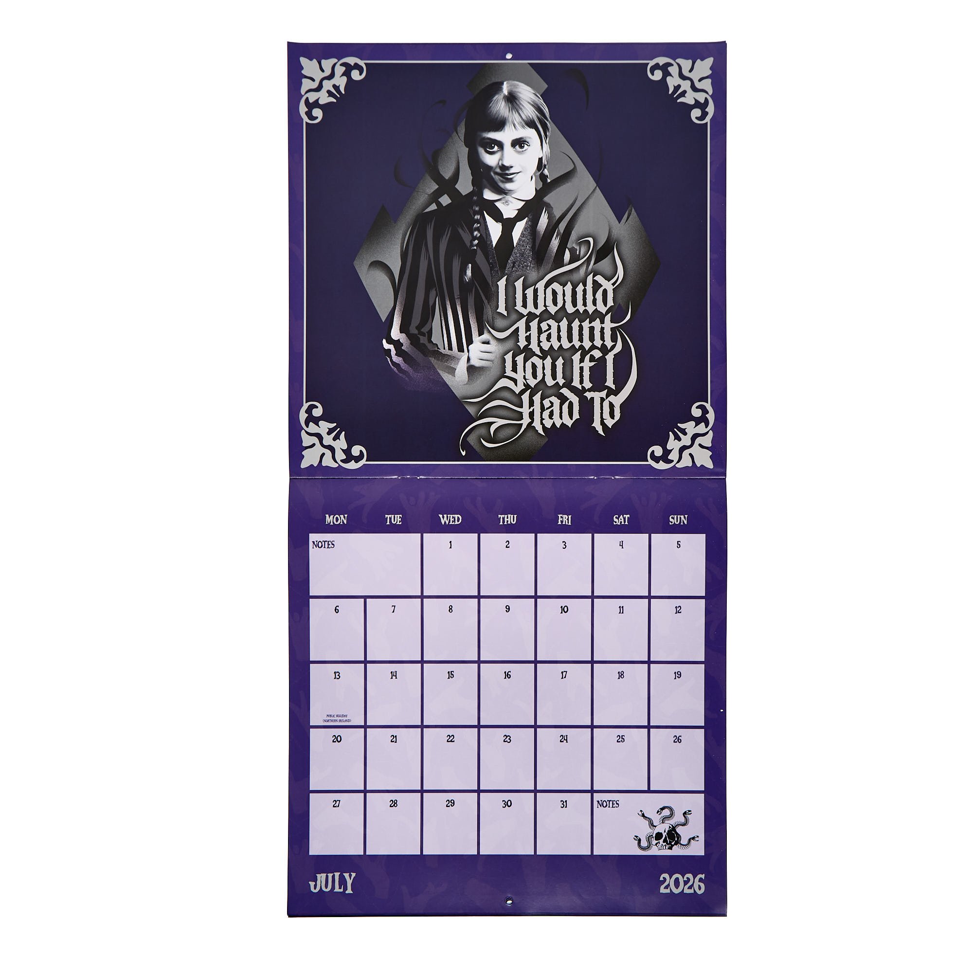 Wednesday Official 2026 Square Wall Calendar