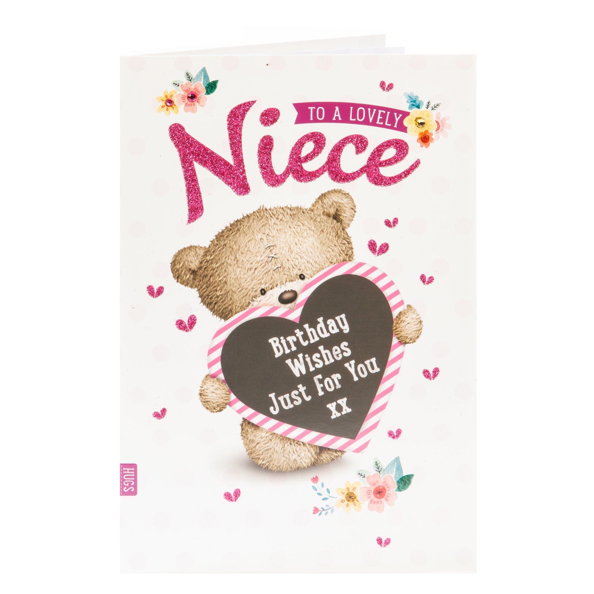 Hugs Bear Birthday Card - Lovely Niece