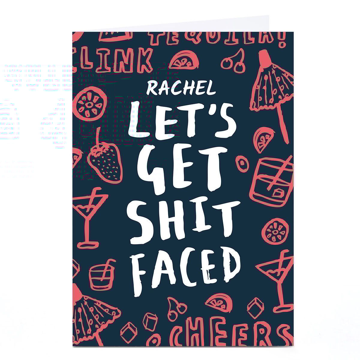 Whale & Bird Personalised Card - Let's Get Sh*t Faced 