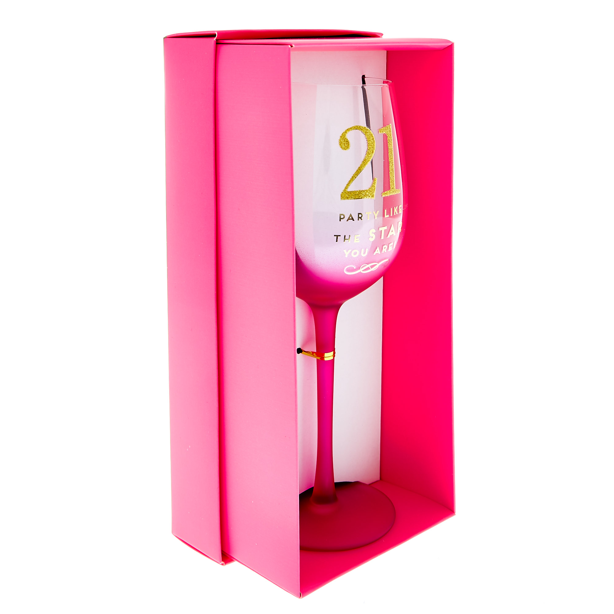21st Birthday Wine Glass - The Star You Are 