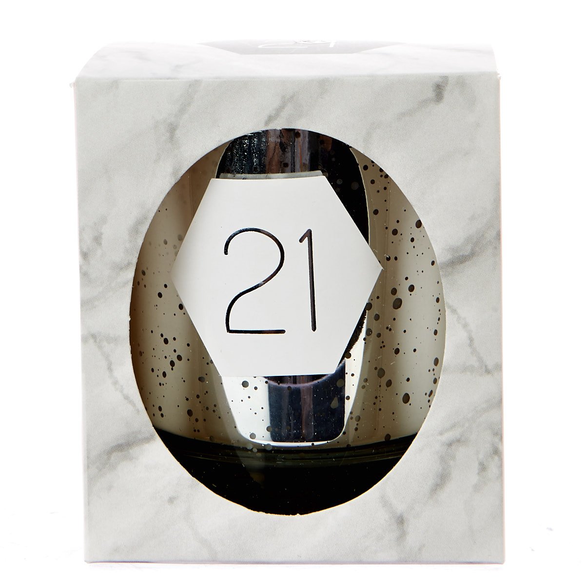 Silver Vanilla Scented 21st Birthday Candle