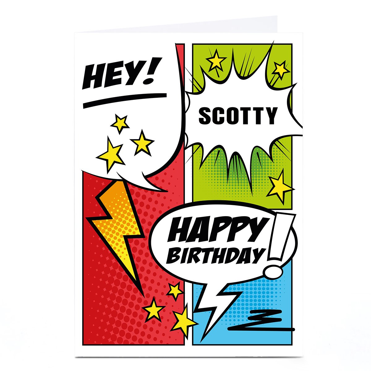 Personalised Hello Munki Birthday Card - Hey!