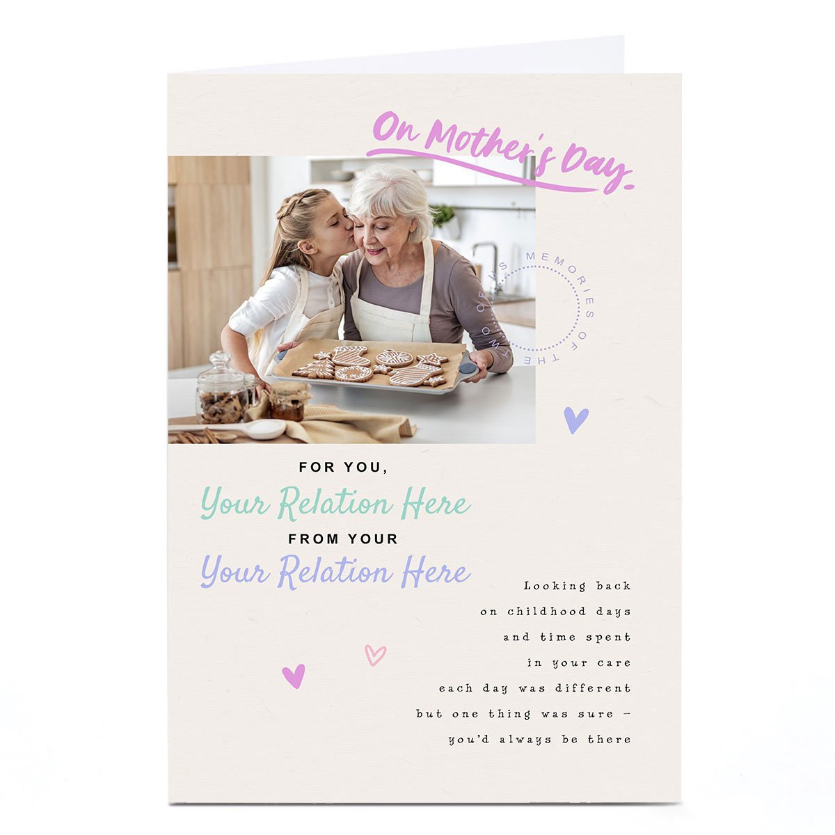 Photo Mother's Day Card - Looking Back On Childhood Days, Any Relation