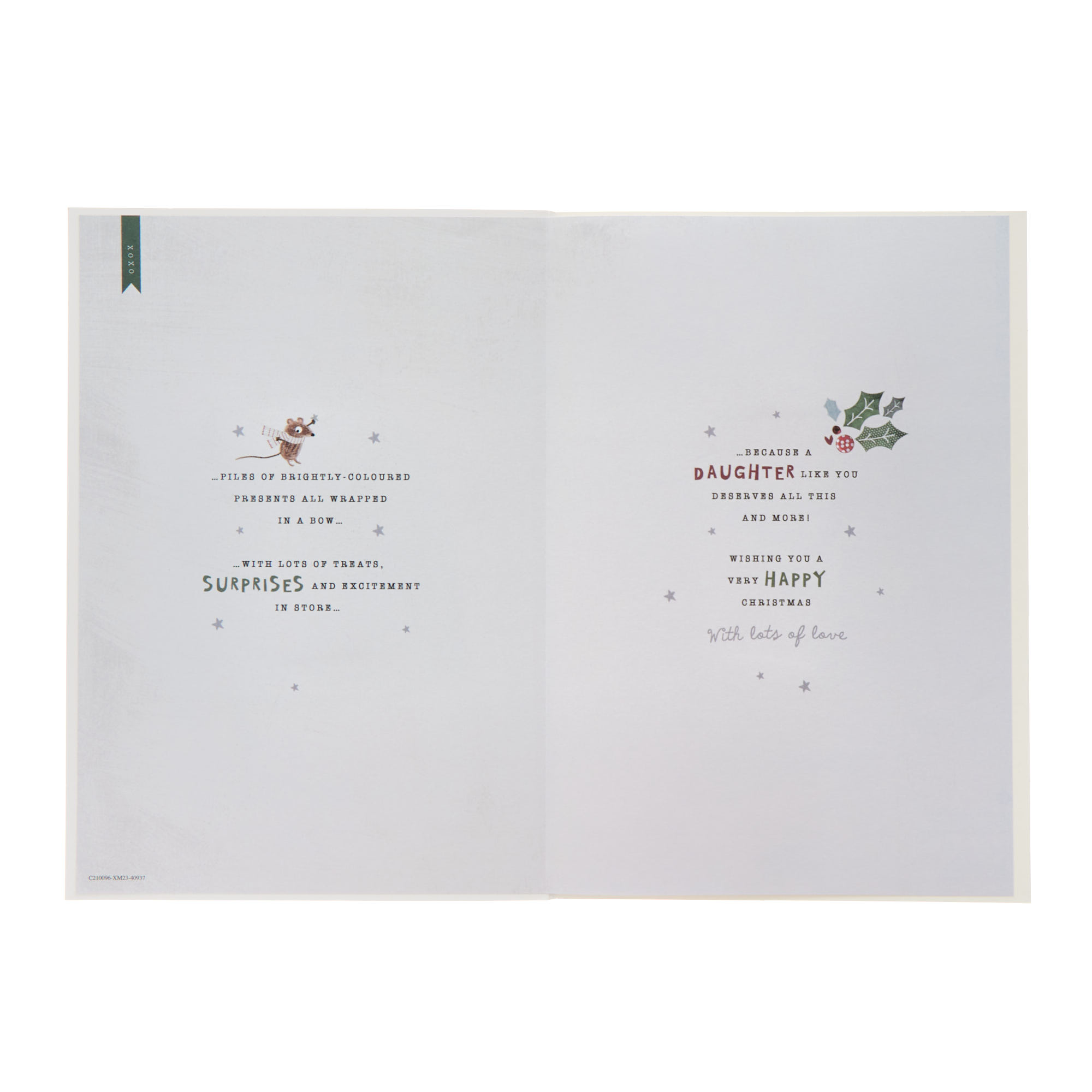 Daughter Rosy-Cheeked Moments Christmas Card
