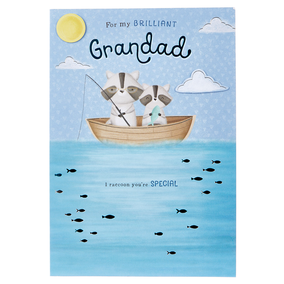 Father's Day Card - Brilliant Grandad, Raccoons