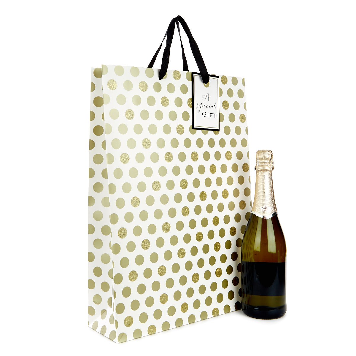 Buy Extra Large Portrait Gold Sparkle Polka Dot Gift Bag A Special